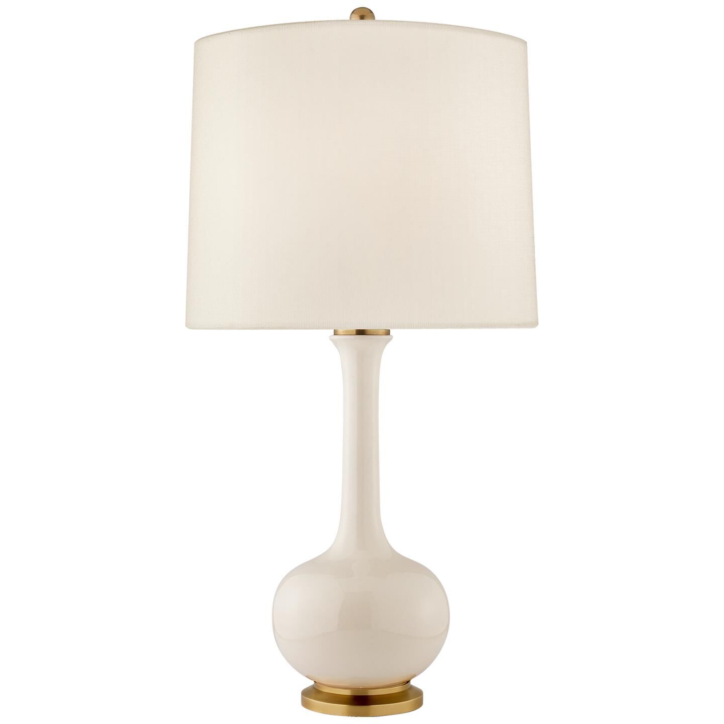 Shown in Ivory finish and Linen shade