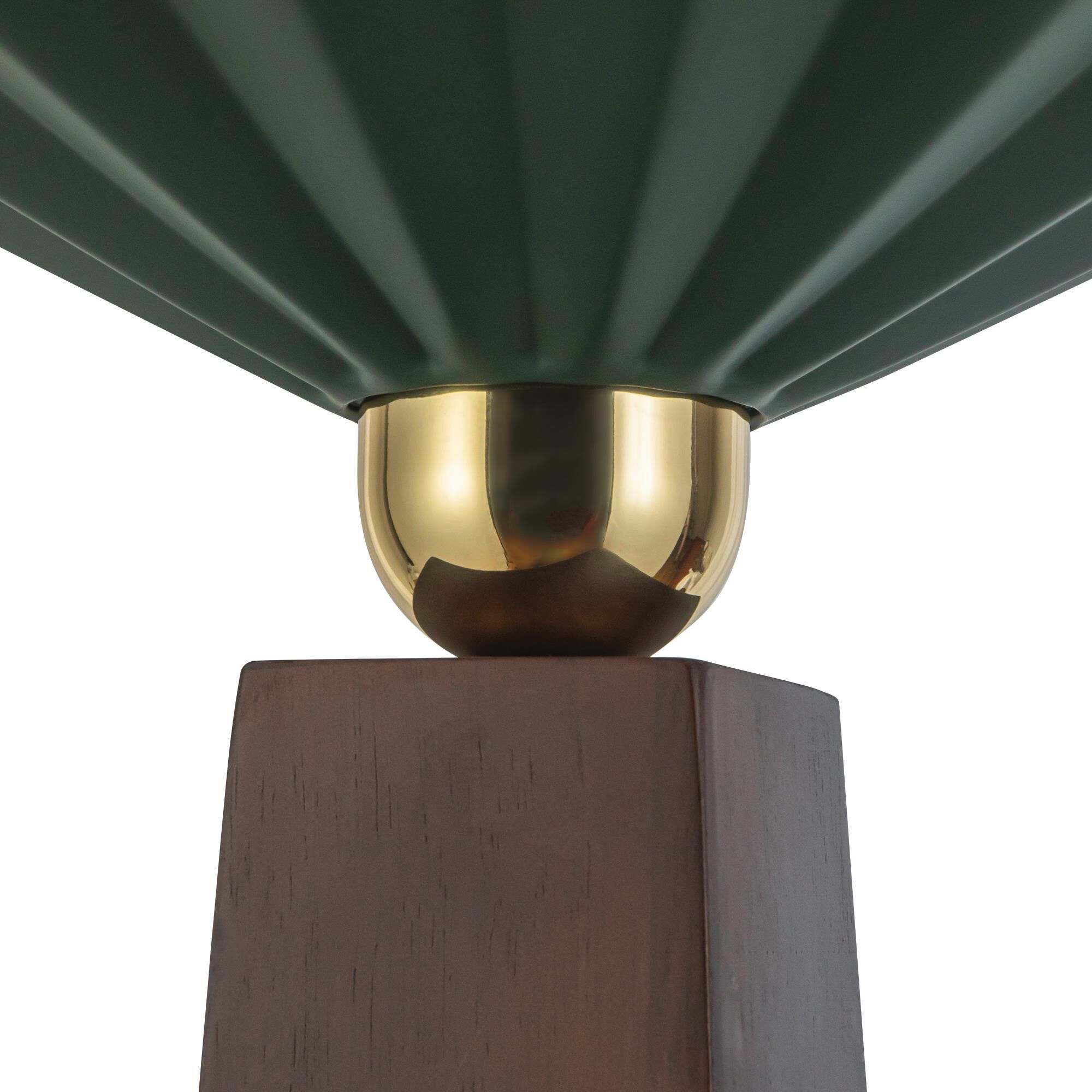 Shown in Pine Green finish and Matte Opal glass