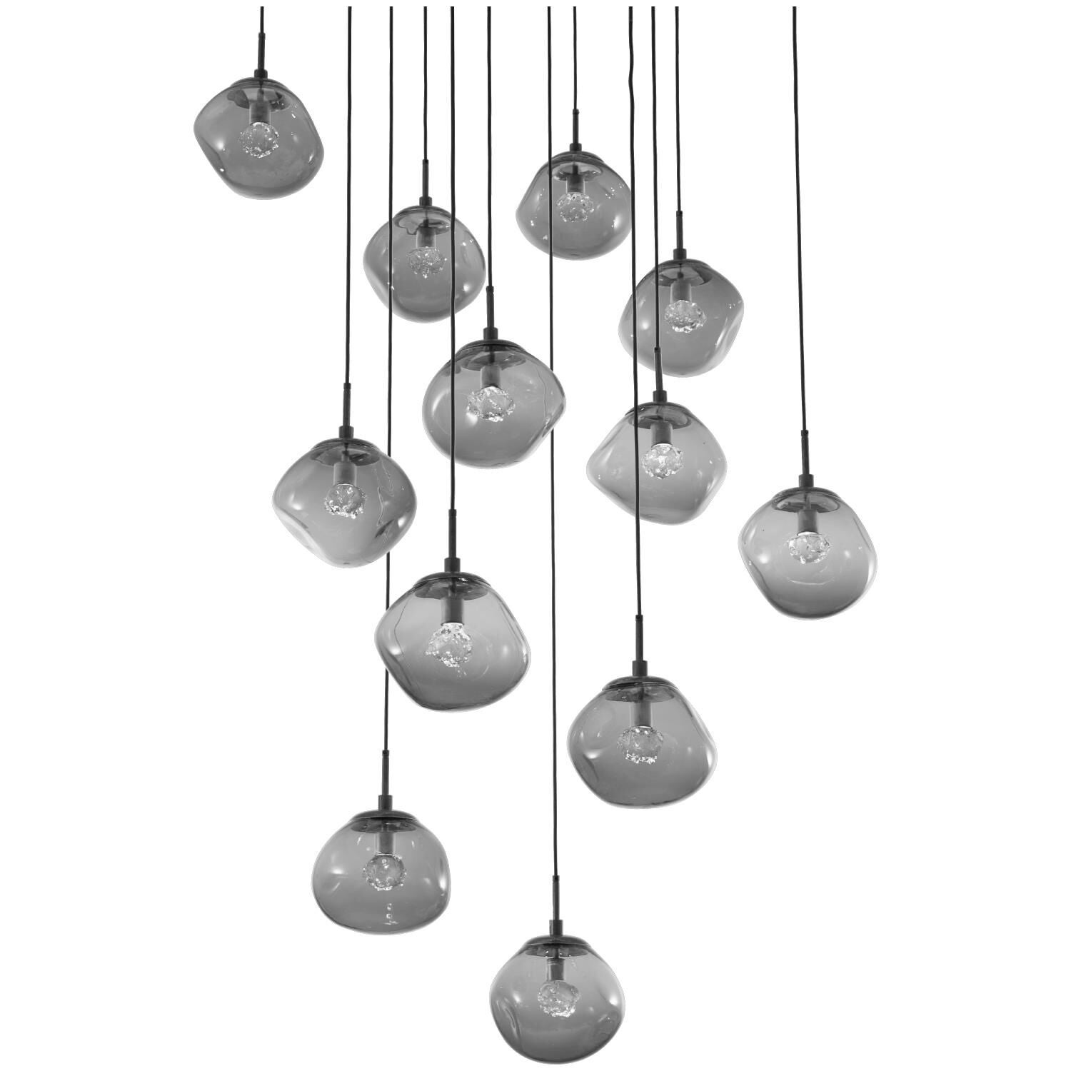 Shown in Matte Black finish and Floret Inner Smoke Outer glass