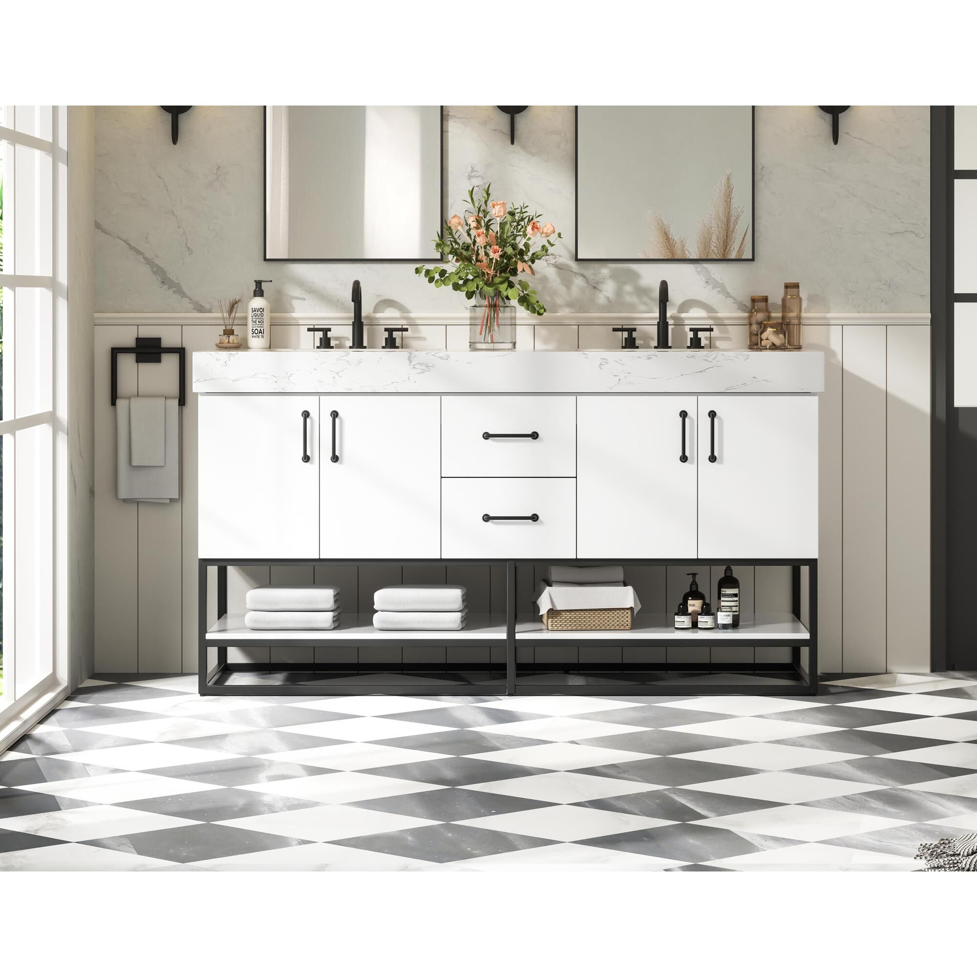 Caroline 60 Inch Bath Vanity by Elegant Dcor