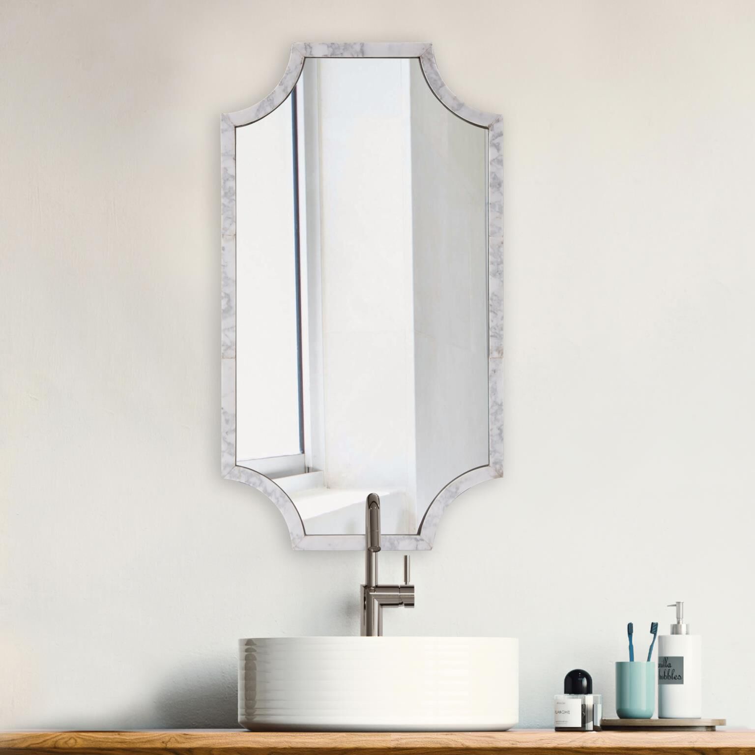 The Makrana Decorative Mirror by Howard Elliott Collection