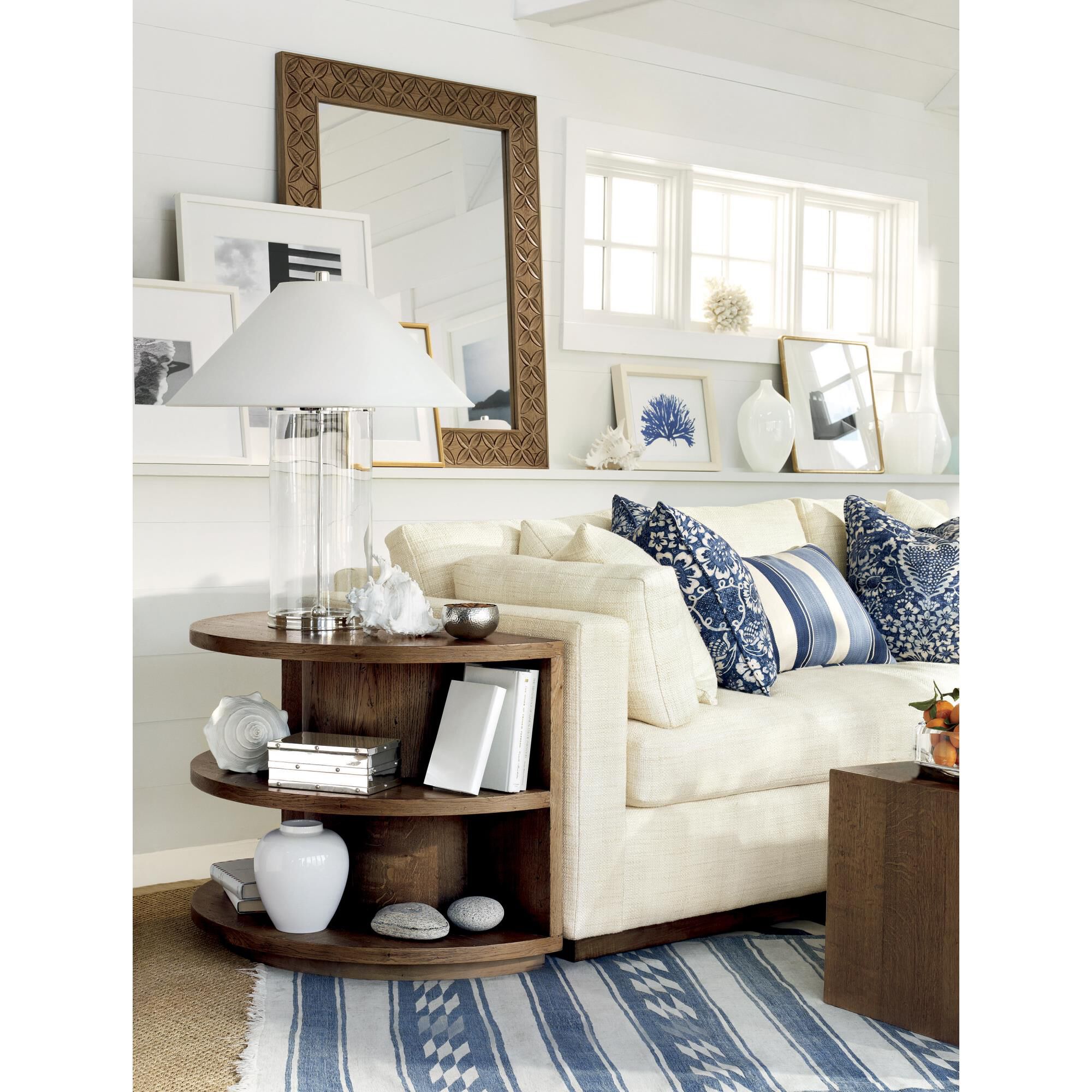 Shown in Polished Silver finish and White Parchment shade