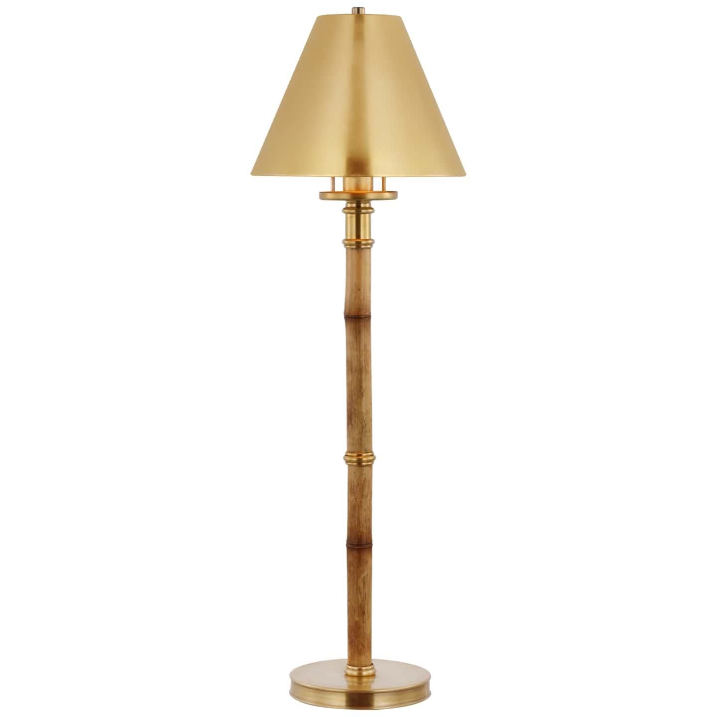 Shown in Waxed Bamboo and Natural Brass finish and Natural Brass shade