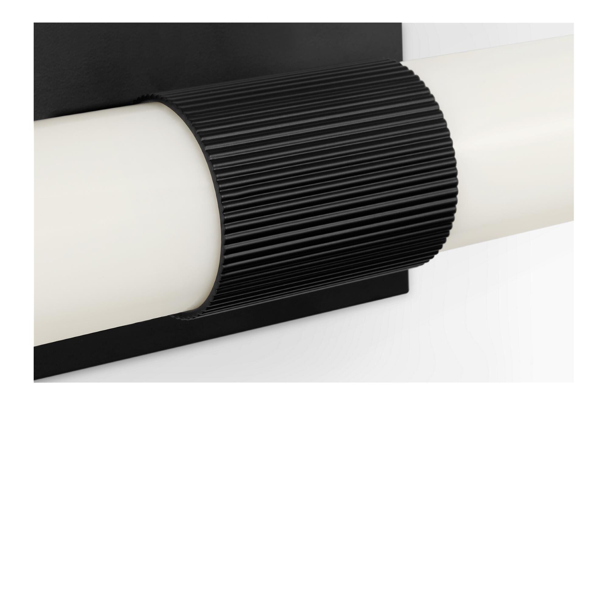 Shown in Midnight Black finish and White Acrylic shade