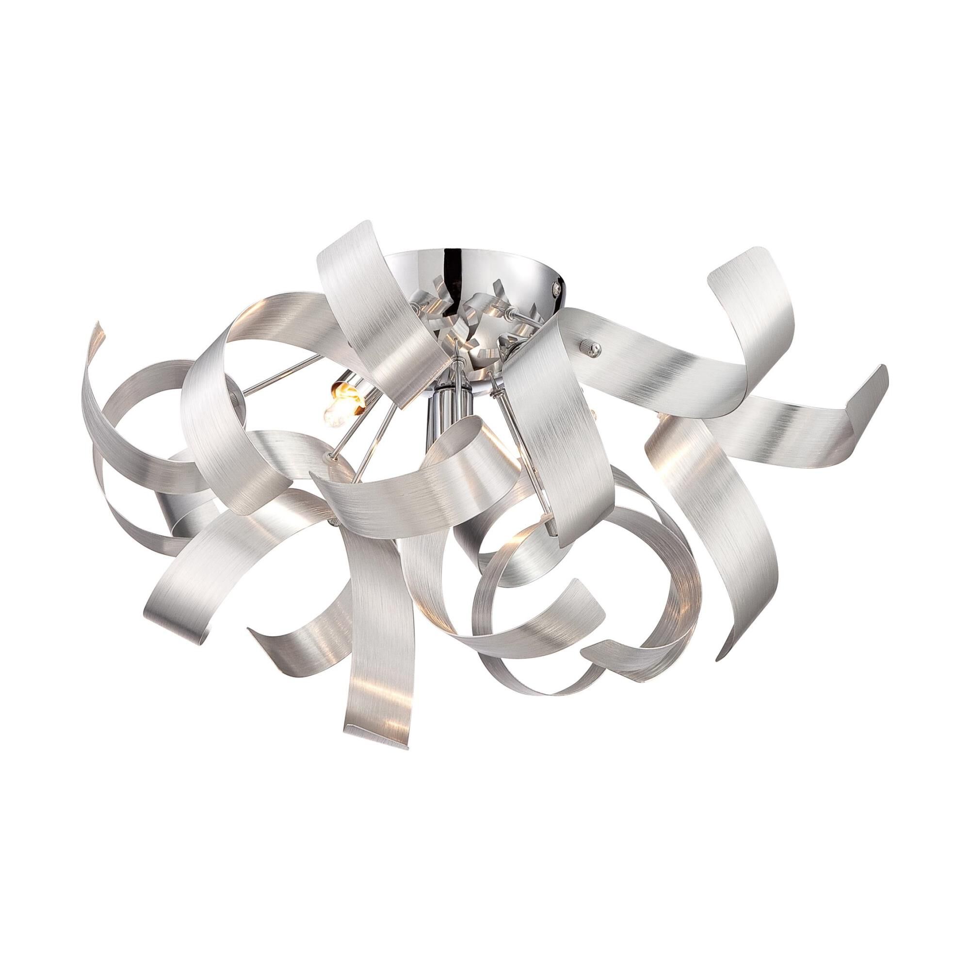 Platinum Collection Ribbons 17 Inch 4 Light Flush Mount by Quoizel
