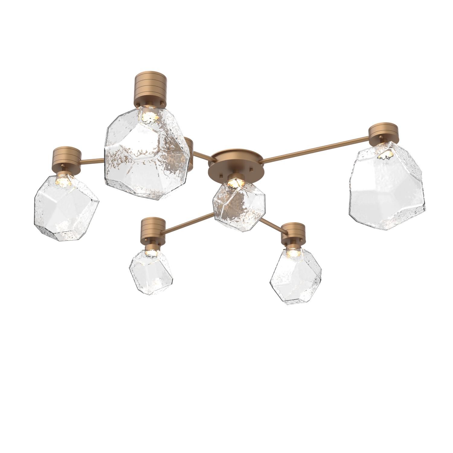 Shown in Novel Brass finish and Clear glass