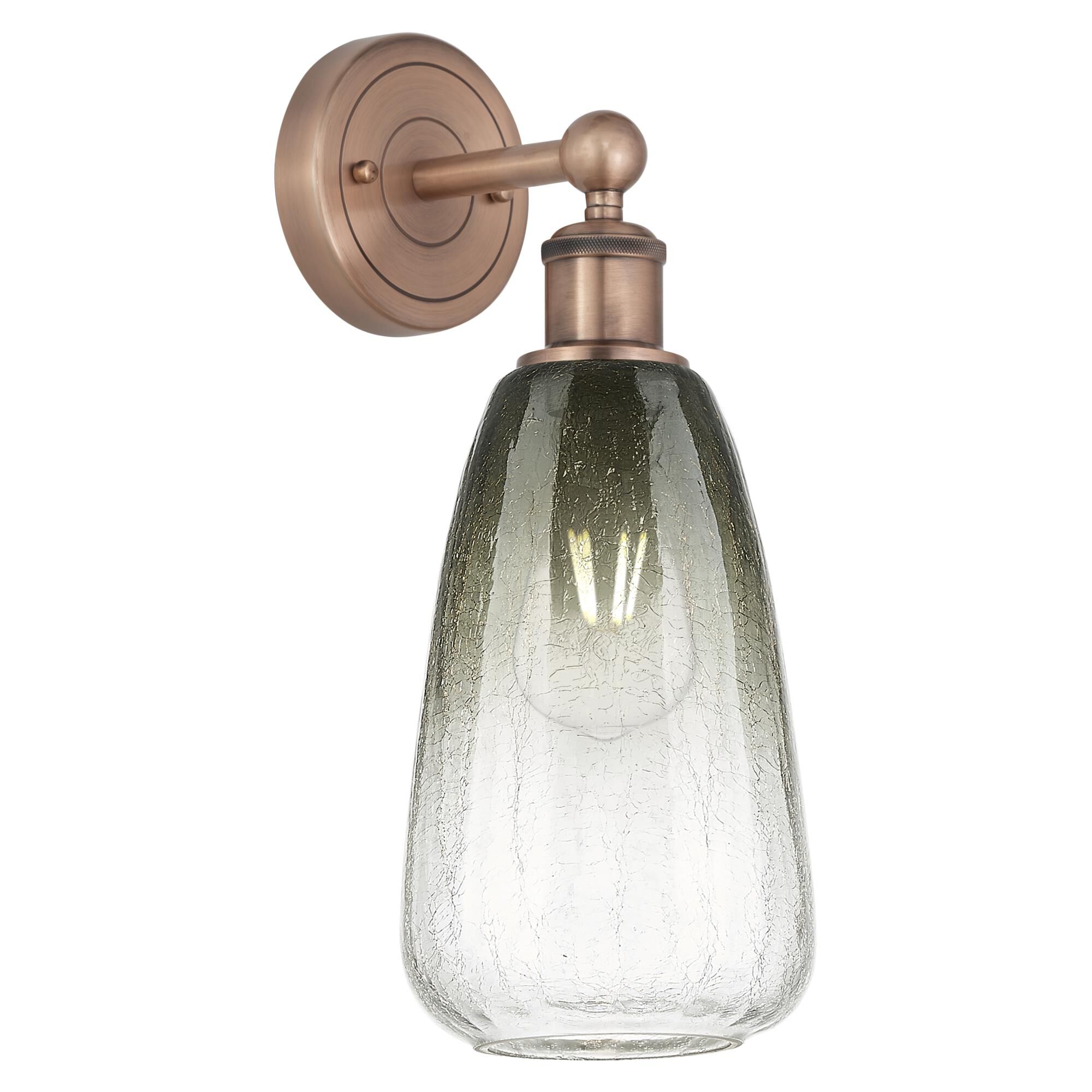 Shown in Antique Copper finish and Slate glass