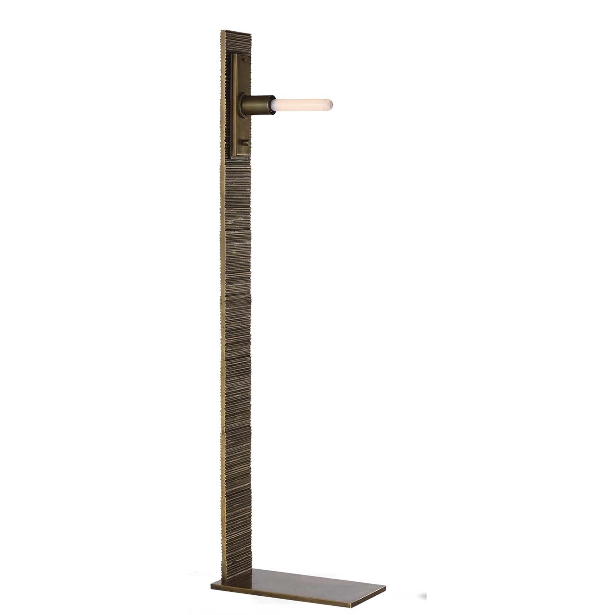 Shown in Ridged Tombac finish and Boucle Rectangle shade