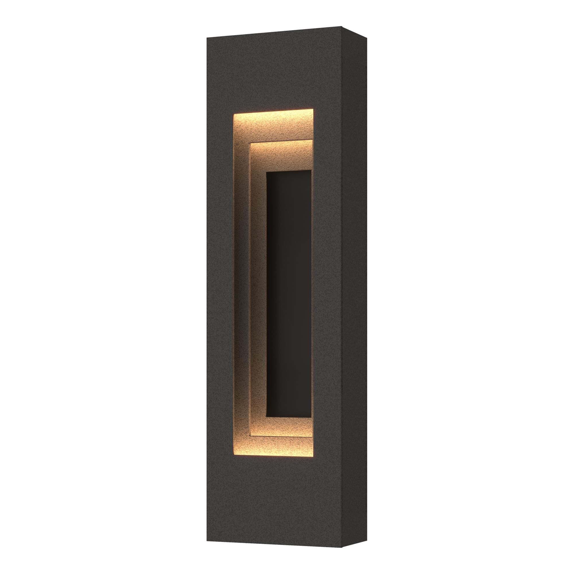 Shown in Coastal Natural Iron finish and Coastal Black Aluminum shade