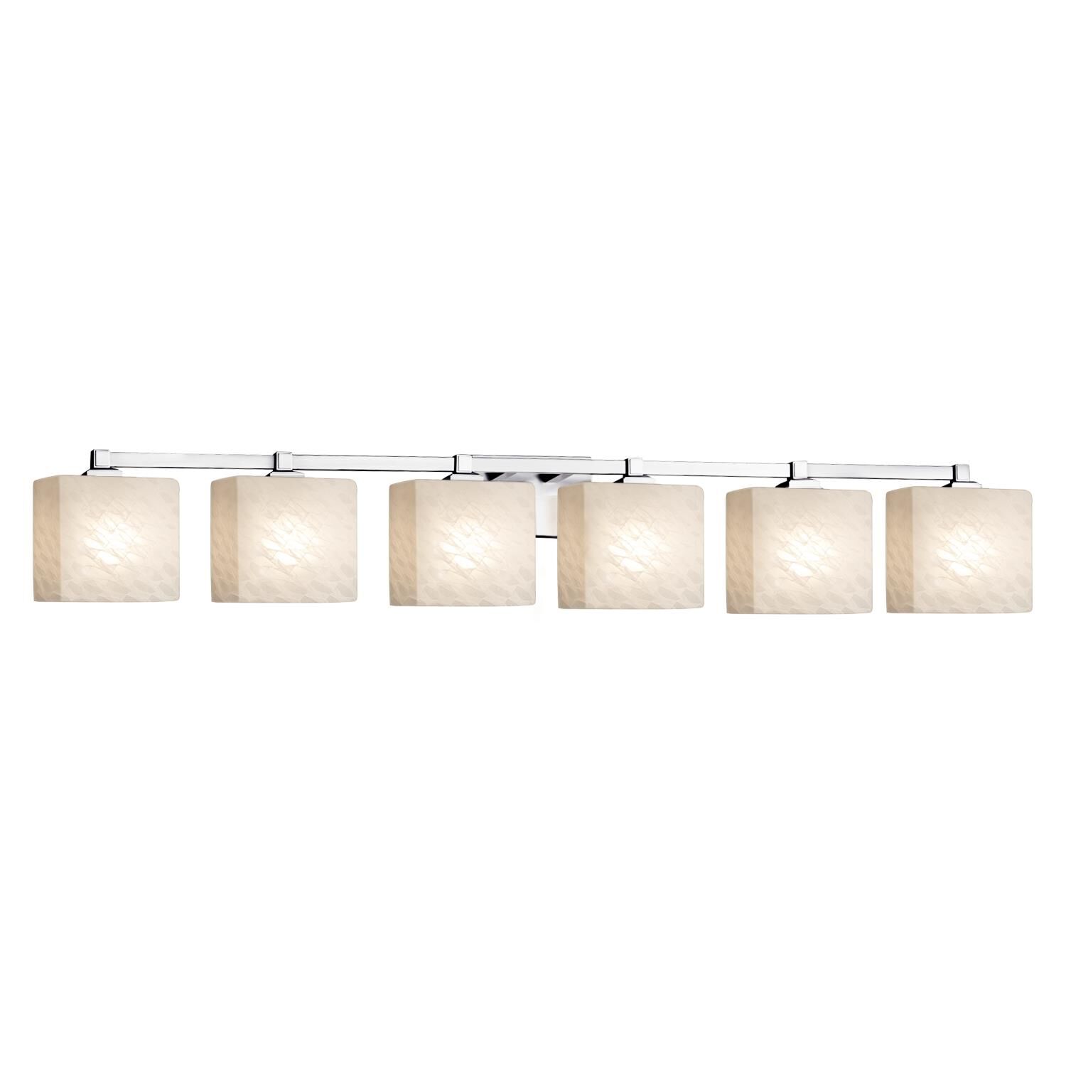 Fusion 50 Inch 6 Light Bath Vanity Light by Justice Design Group