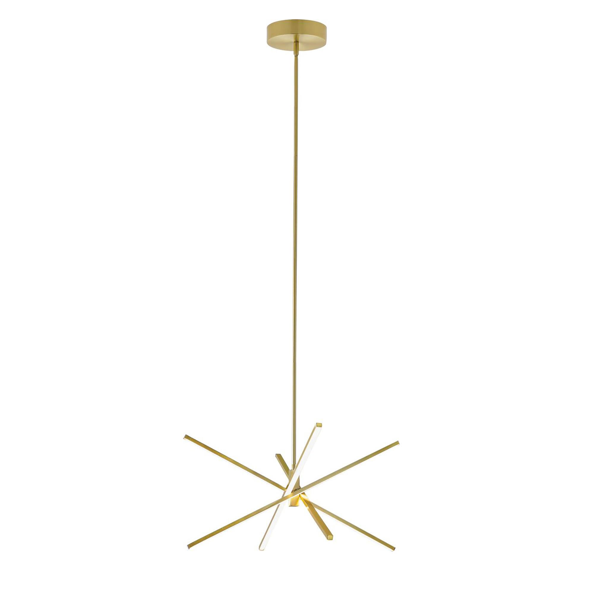 Shown in Satin Brass finish and White Acrylic shade