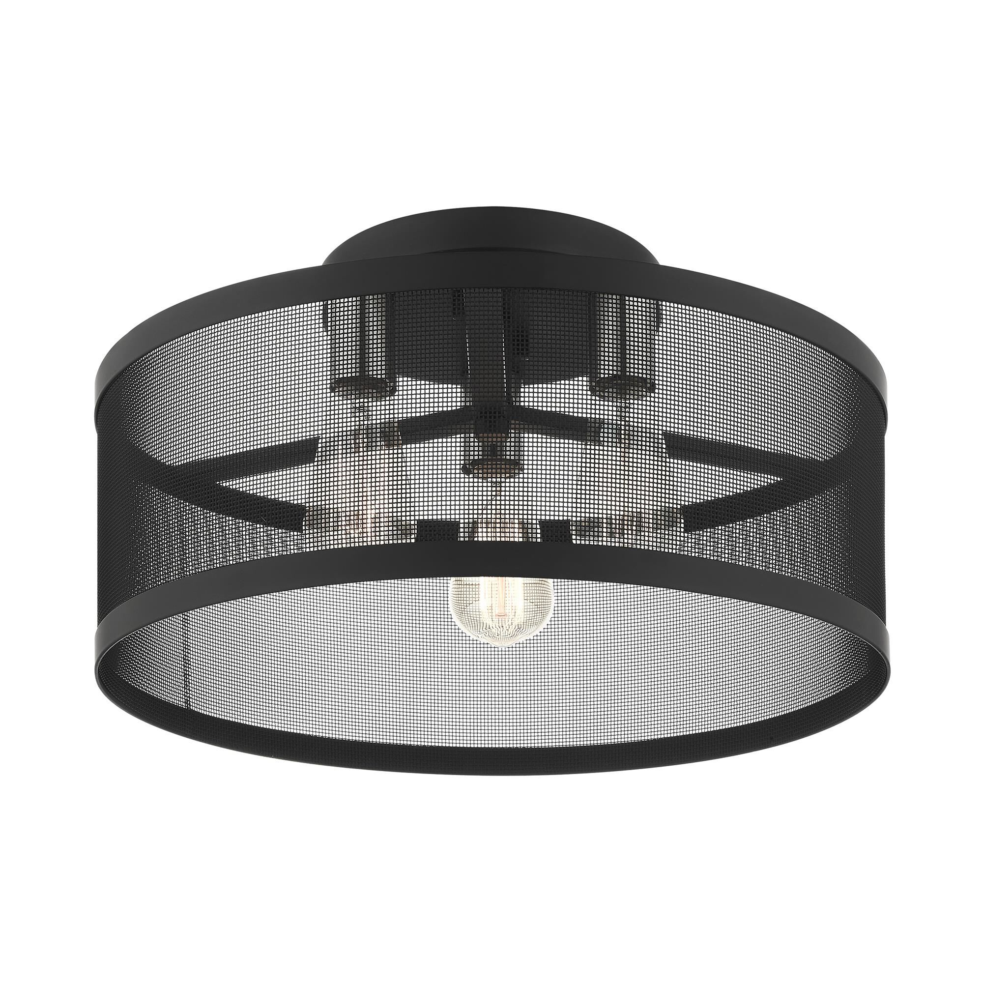 Industro 3 Light Semi Flush Mount by Livex Lighting
