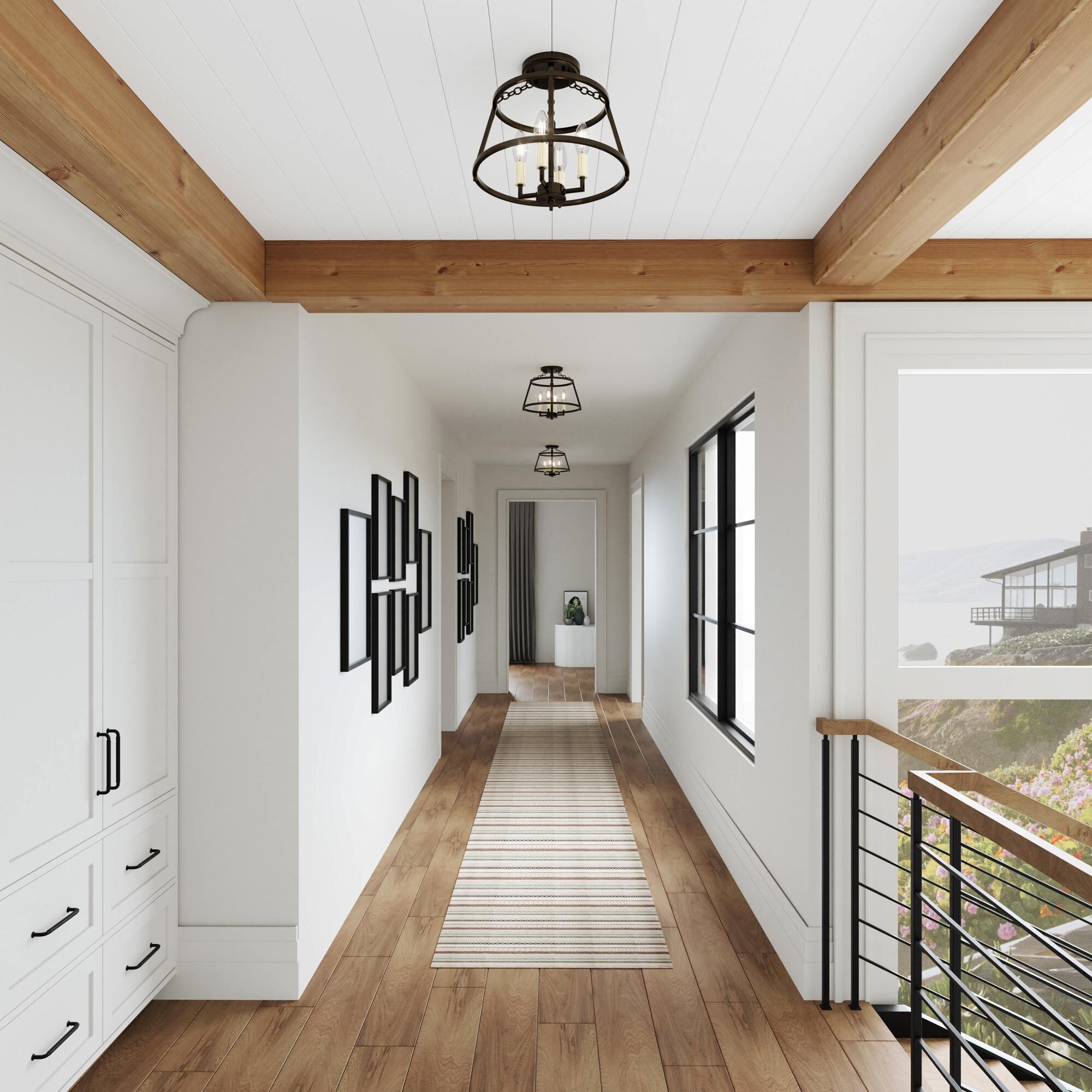 Joanie 13 Inch 3 Light Semi Flush Mount by ELK Lighting