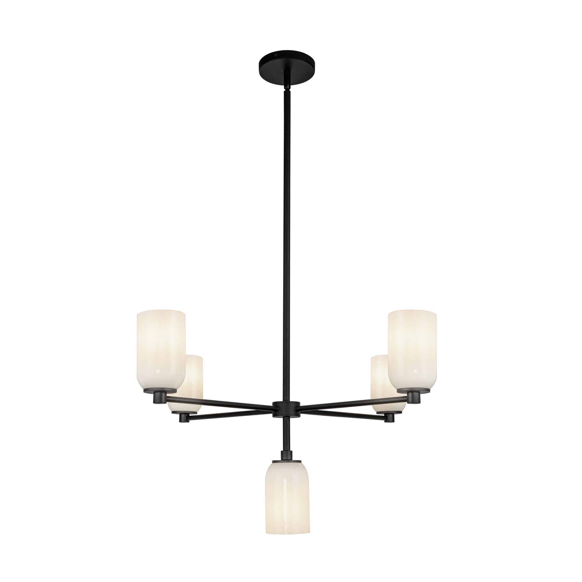 Shown in Black/Glossy Opal Glass finish and Opal Glass shade