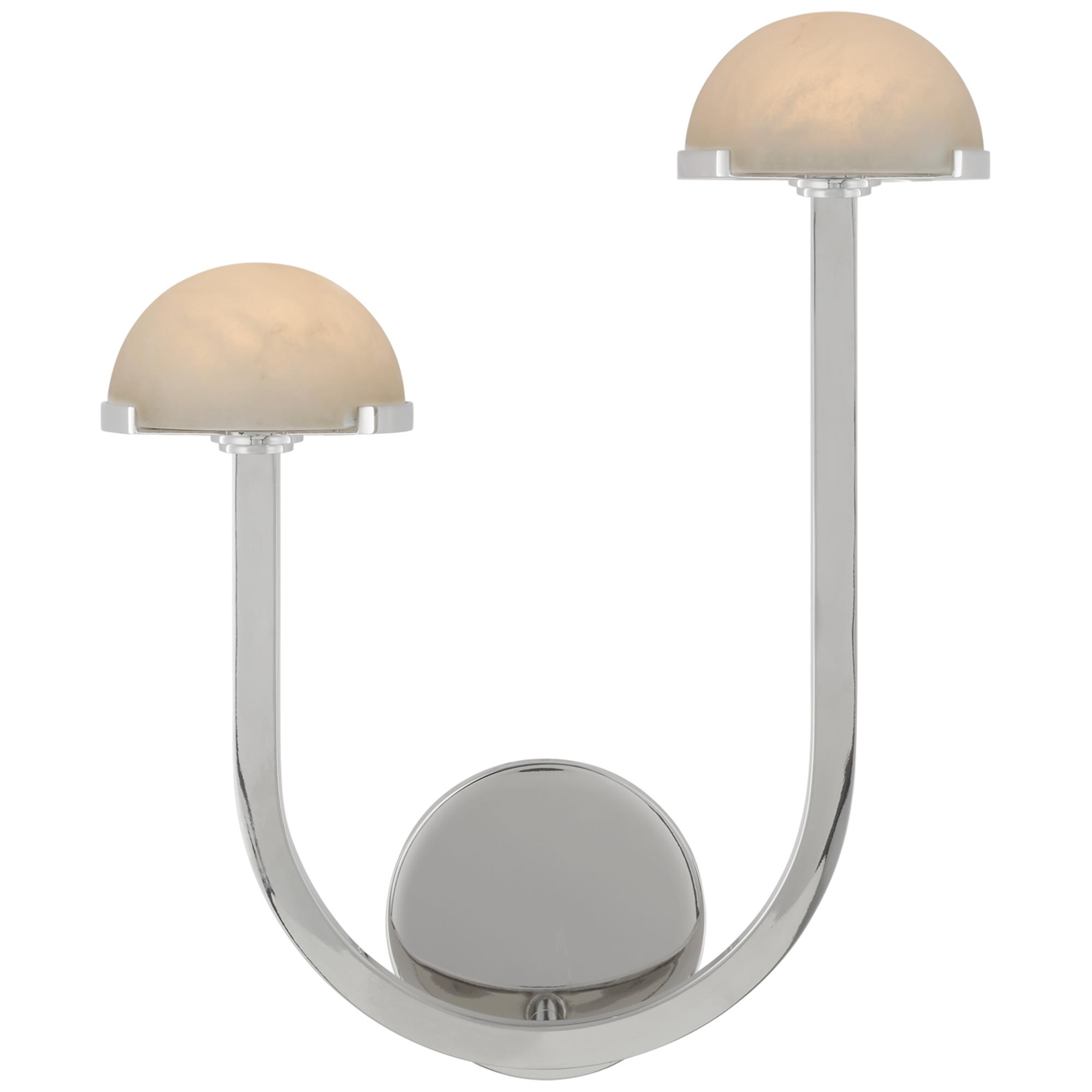 Shown in Polished Nickel finish and Alabaster shade