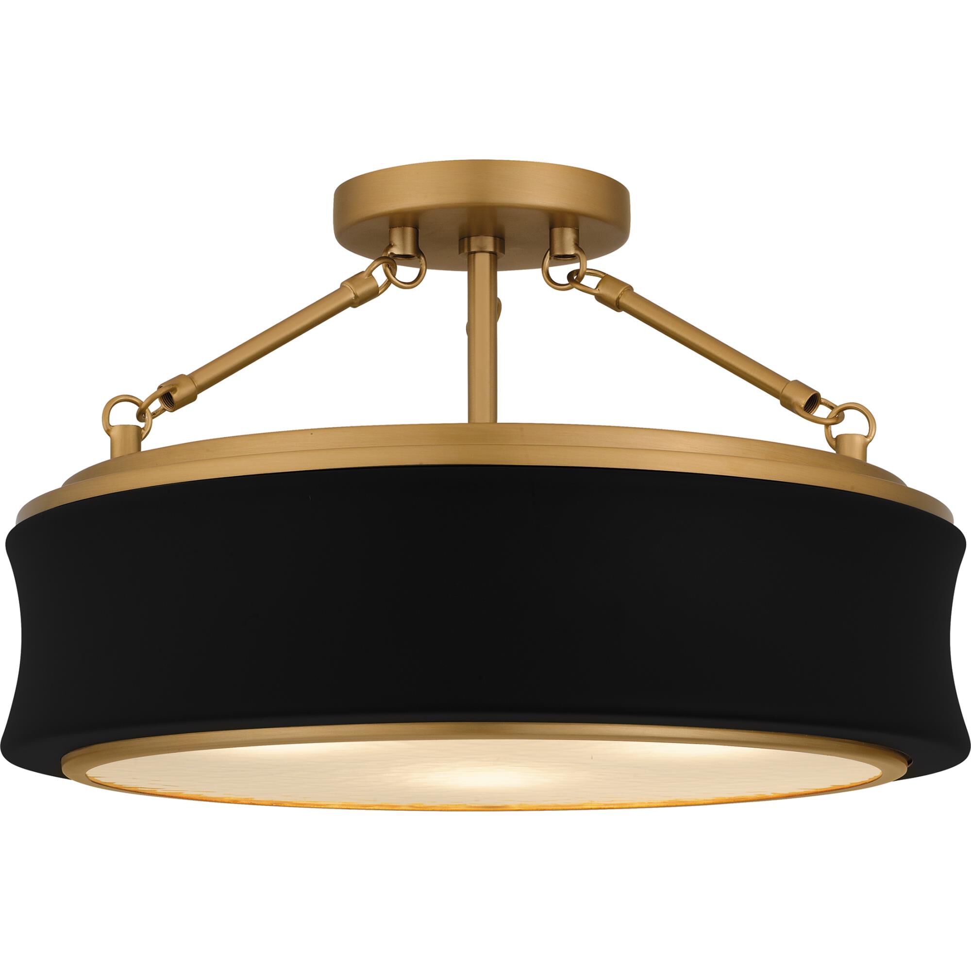 Shown in Matte Black finish and Clear Textured Glass shade
