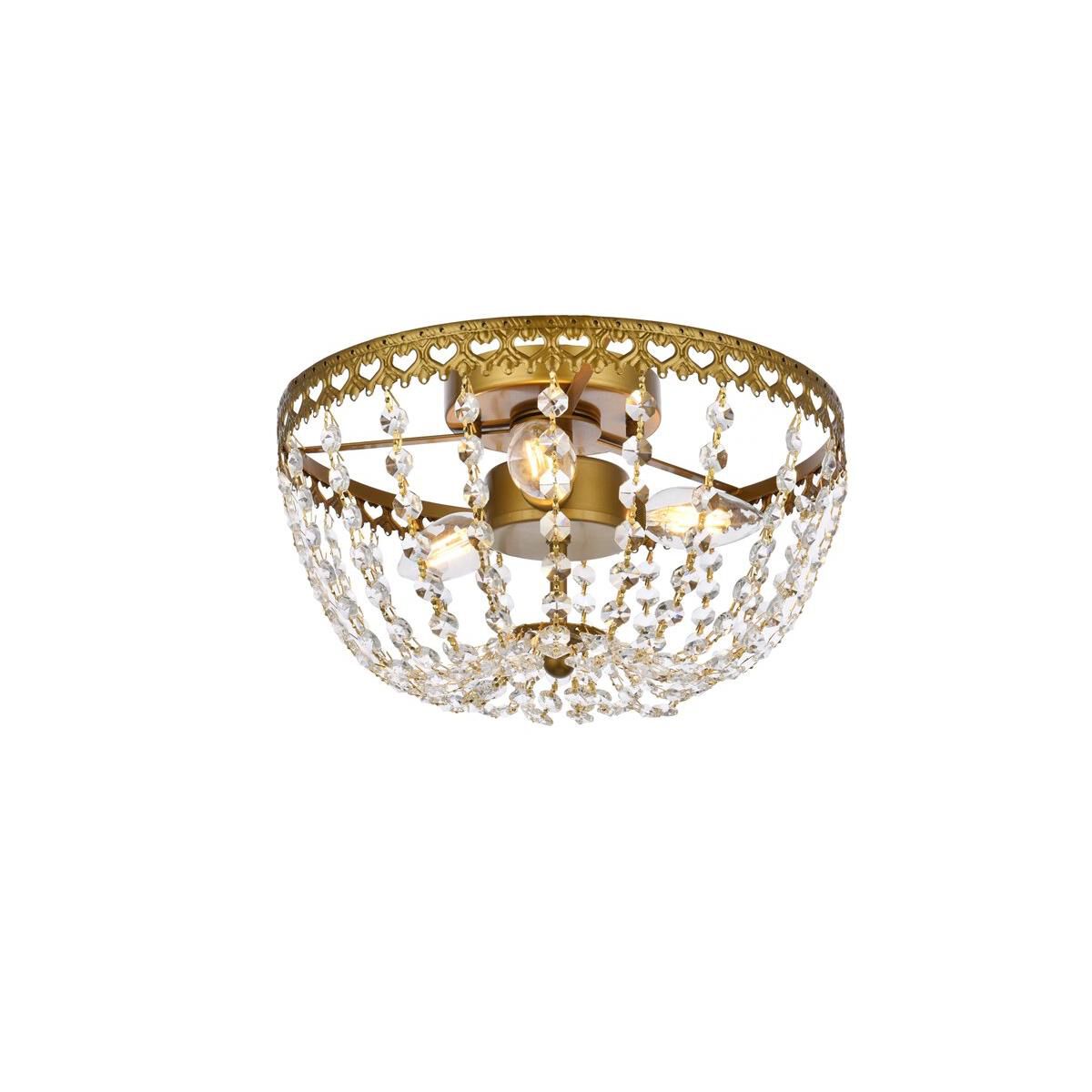 Shown in Brass finish and Royal Cut Clear crystal