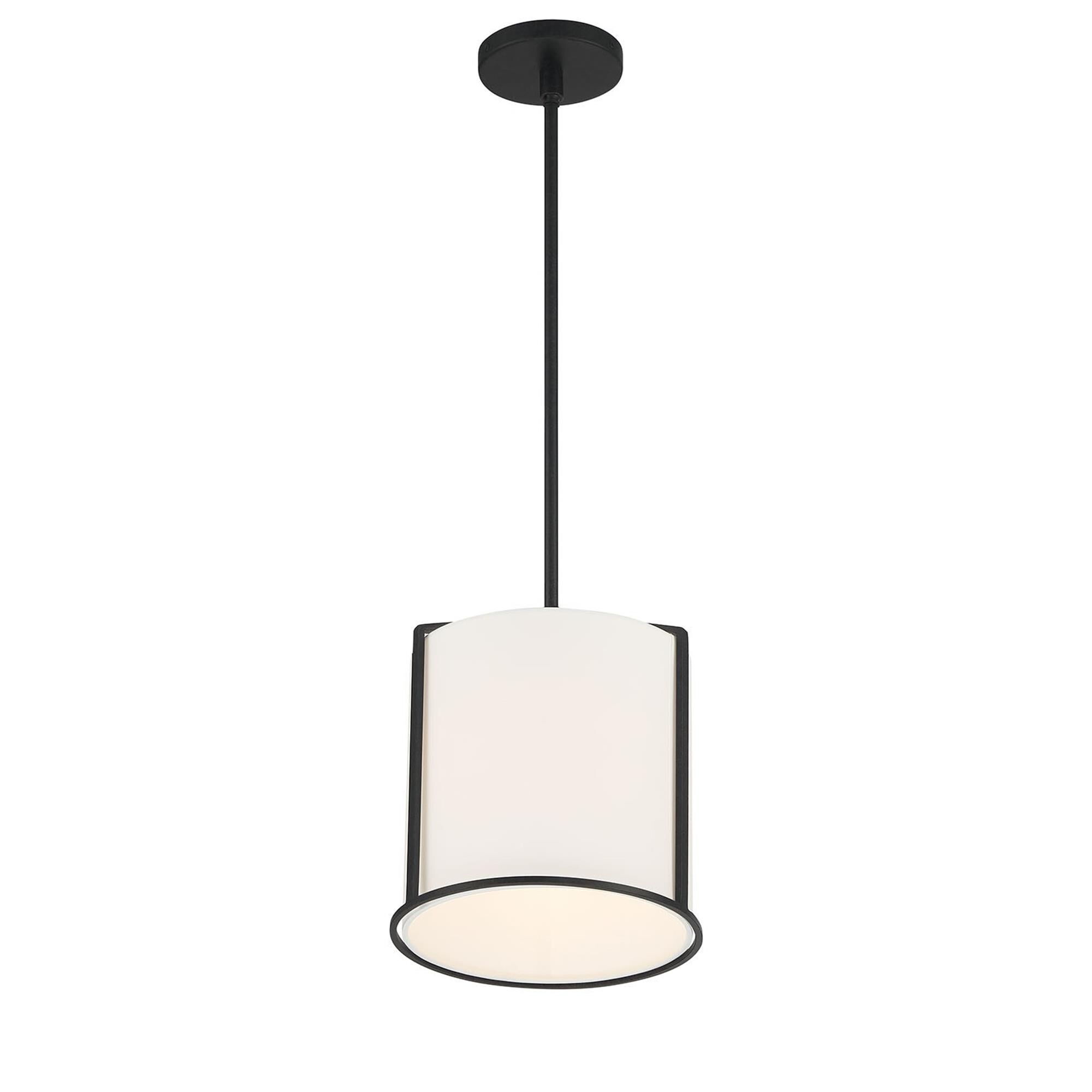Shown in Black finish and Fabric shade
