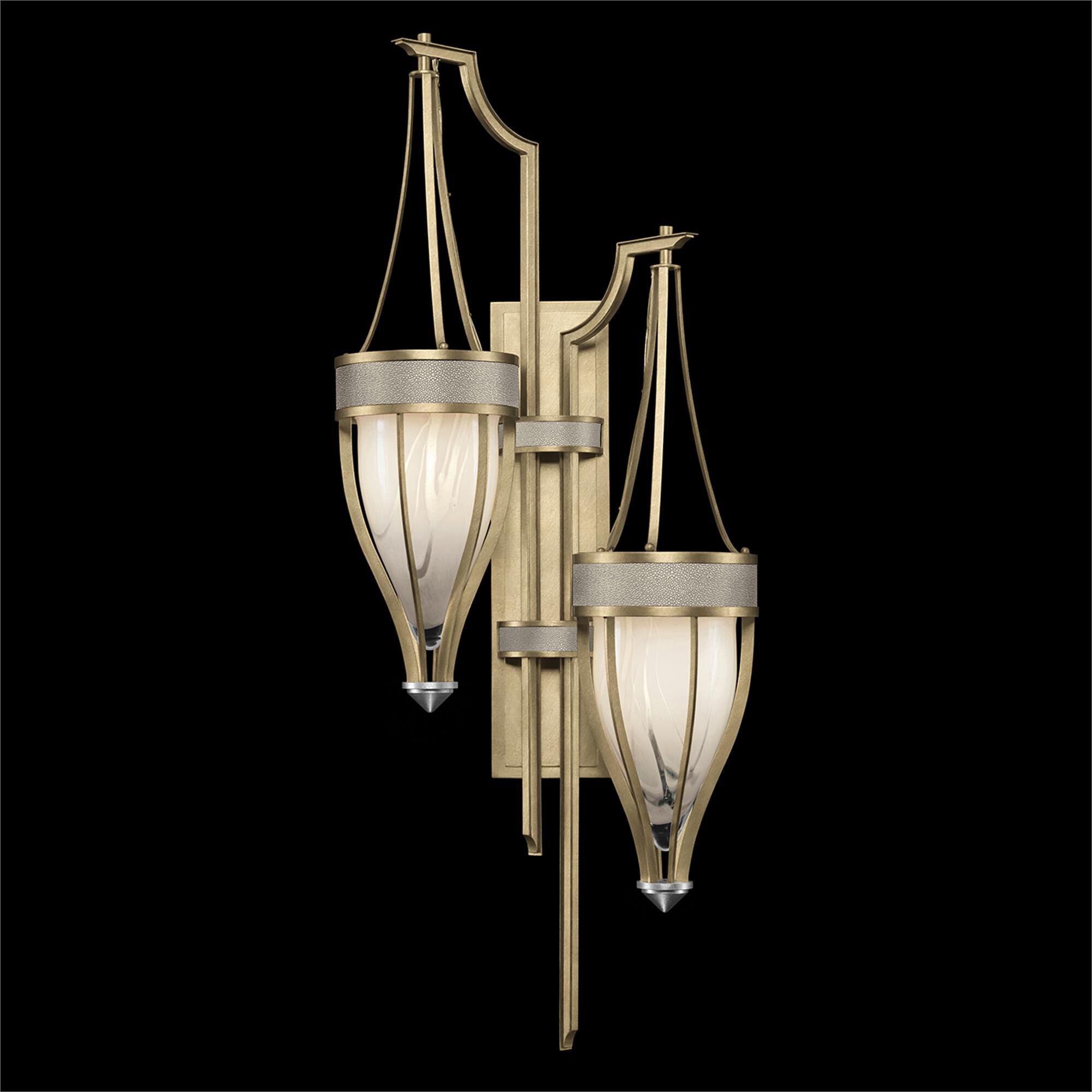 Shown in Soft Gold Leaf and Nickel  finish and Coco accent