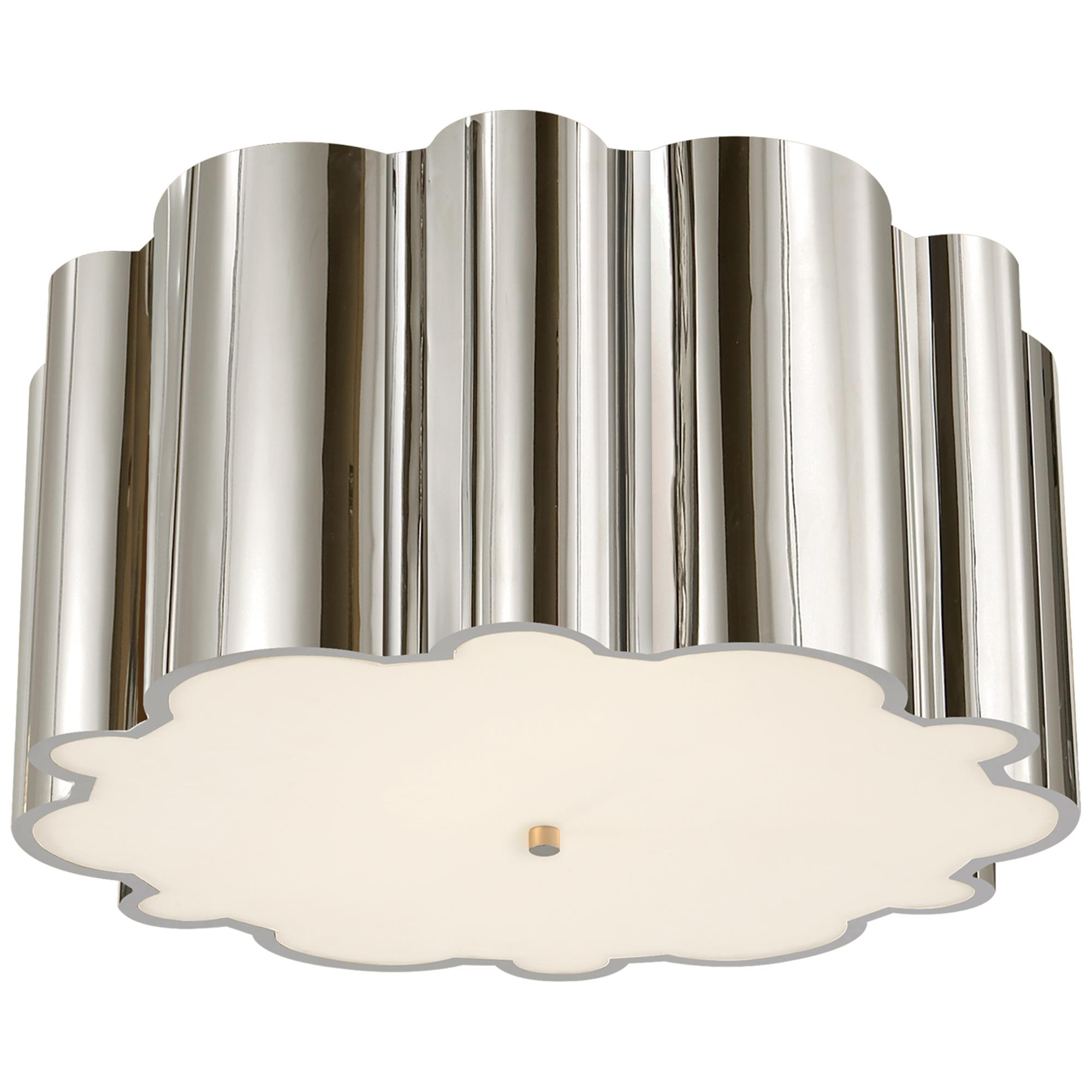 Shown in Polished Nickel finish and Frosted Acrylic glass