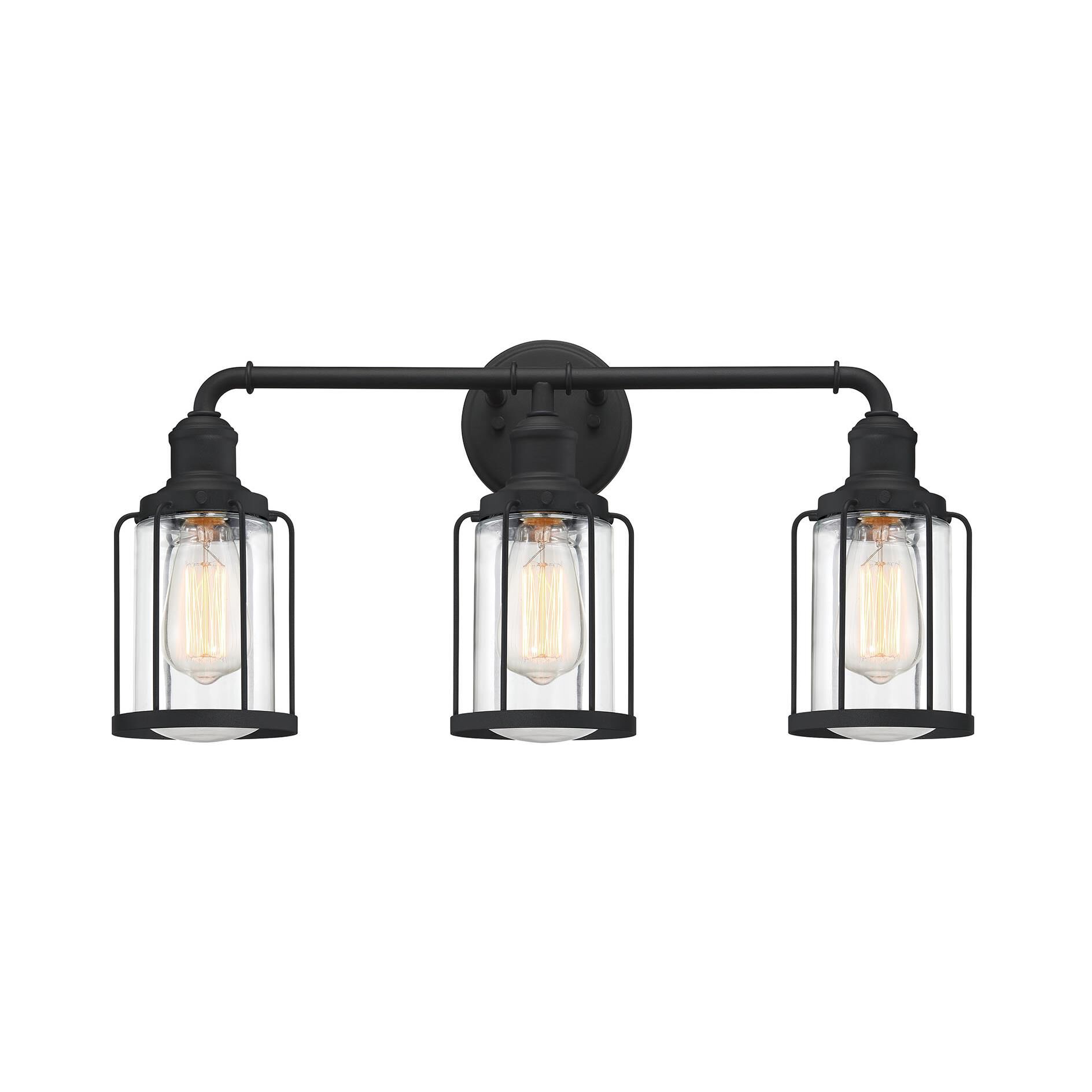 Shown in Earth Black finish and Clear Glass shade