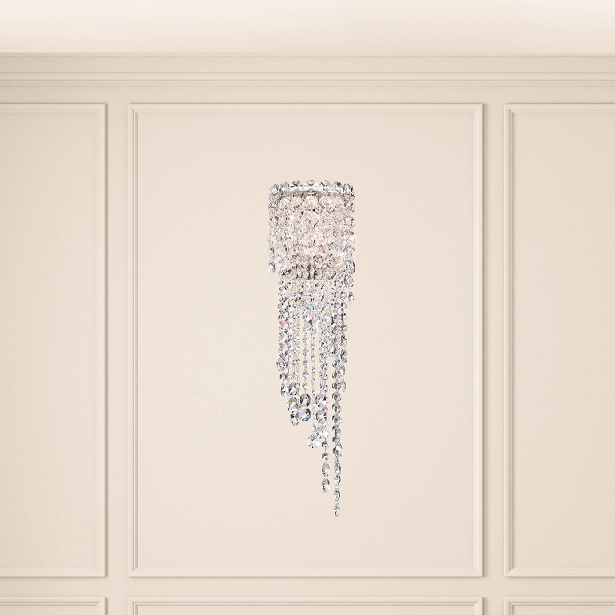 Shown in Polished Stainless Steel finish and Clear Optic crystal