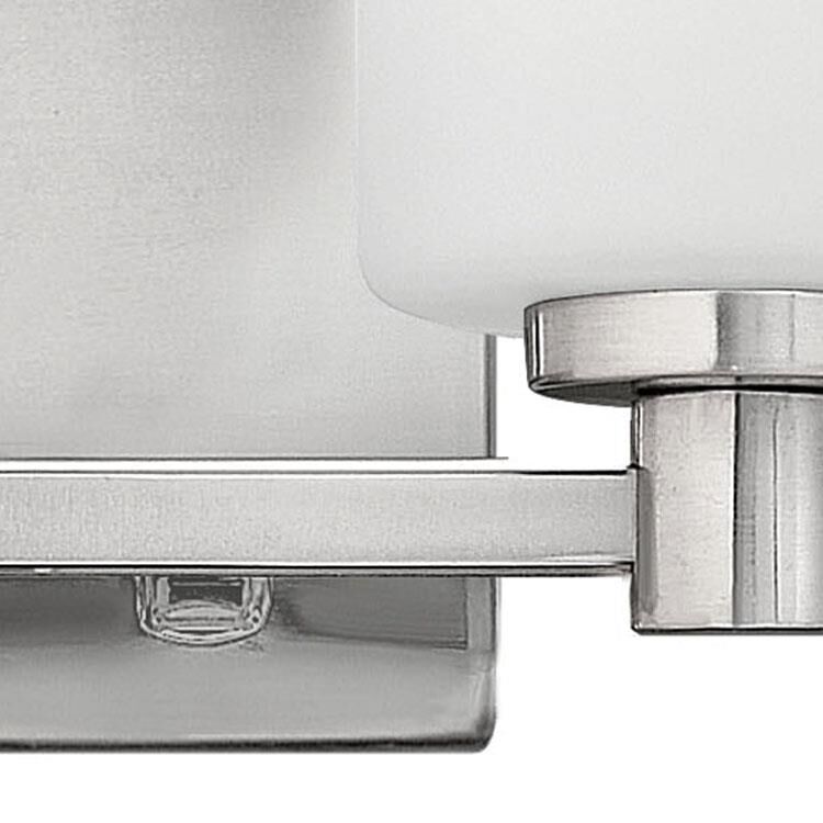 Shown in Brushed Nickel finish and Etched Opal glass