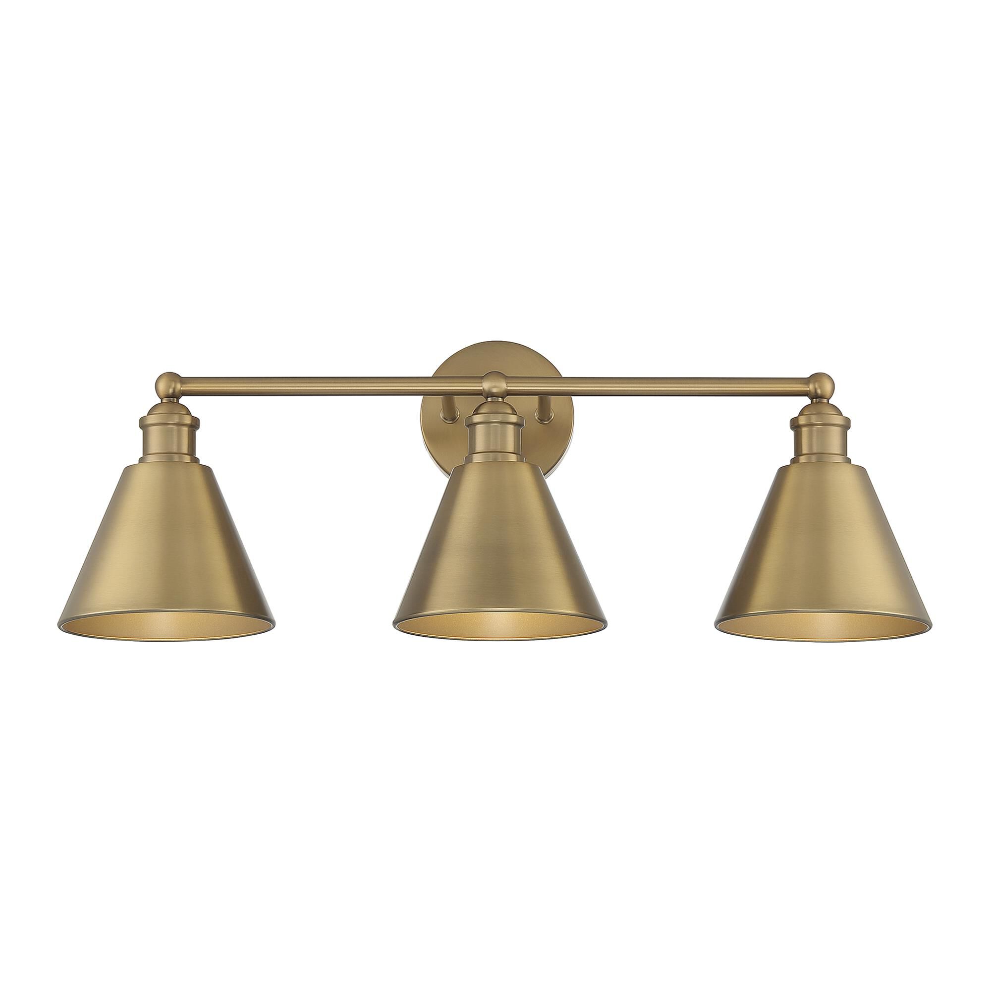 Shown in Natural Brass finish and Natural Brass Metal shade