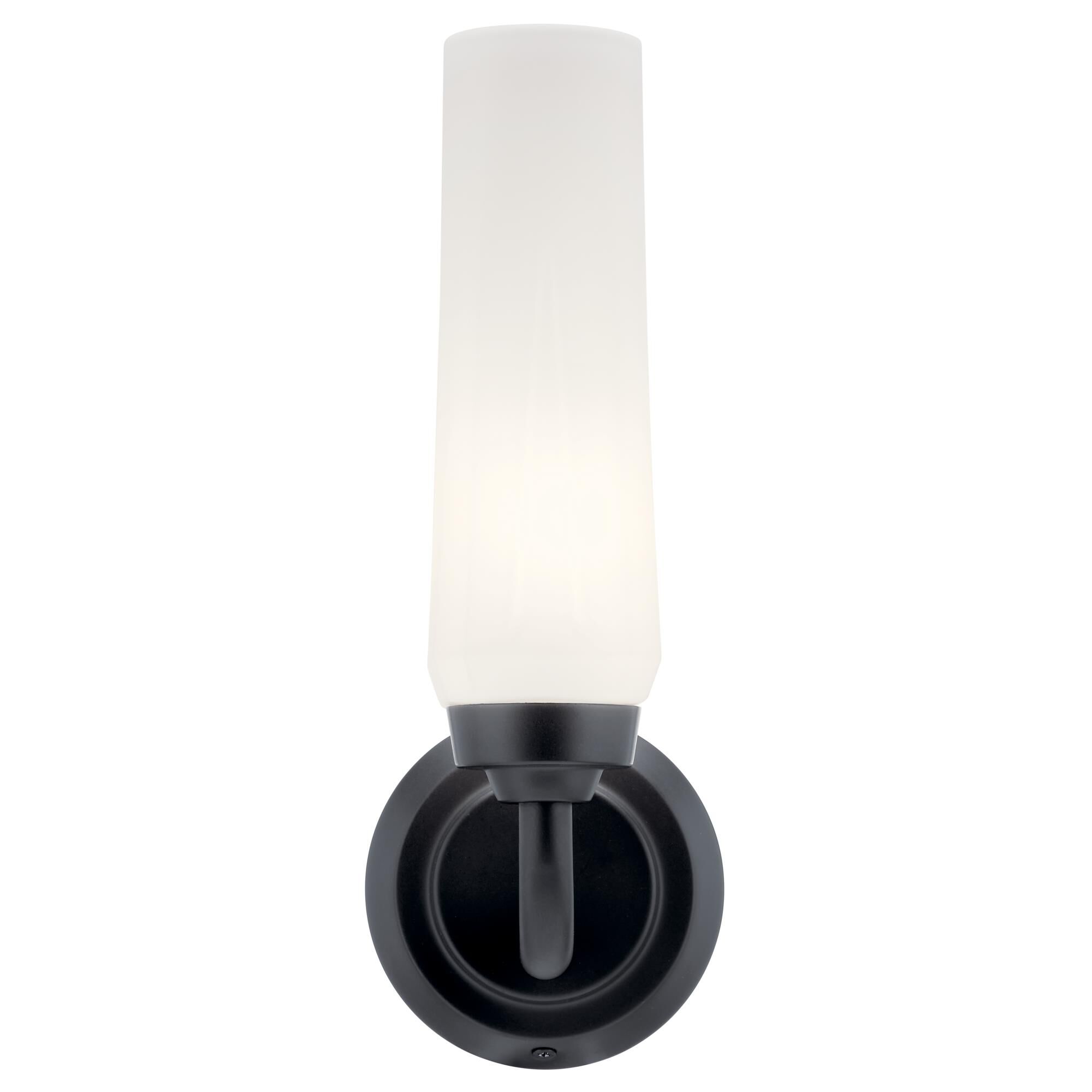 Shown in Black finish and Satin Etched Cased Opal glass
