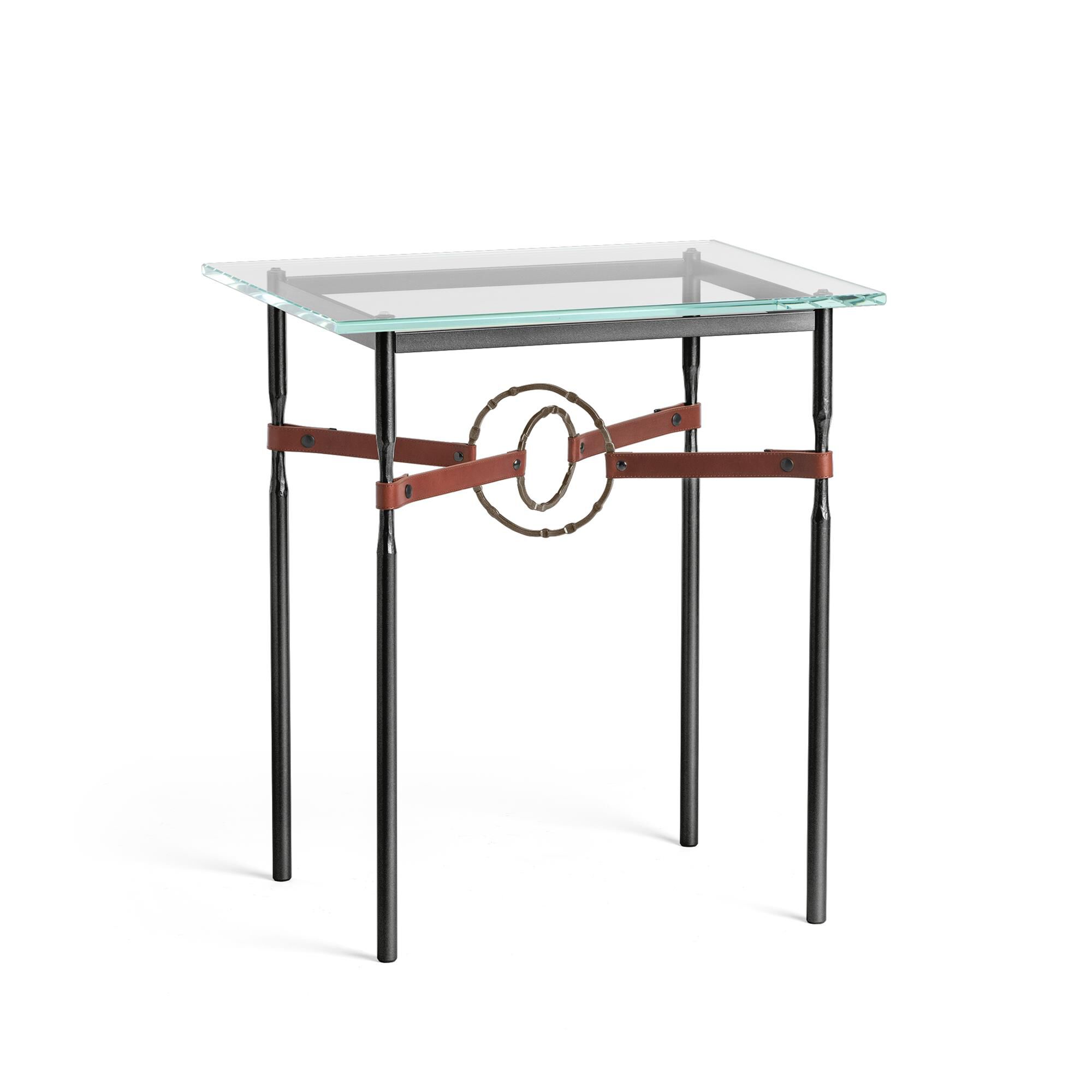 Shown in Black finish and Bronze with Leather British Brown  accent