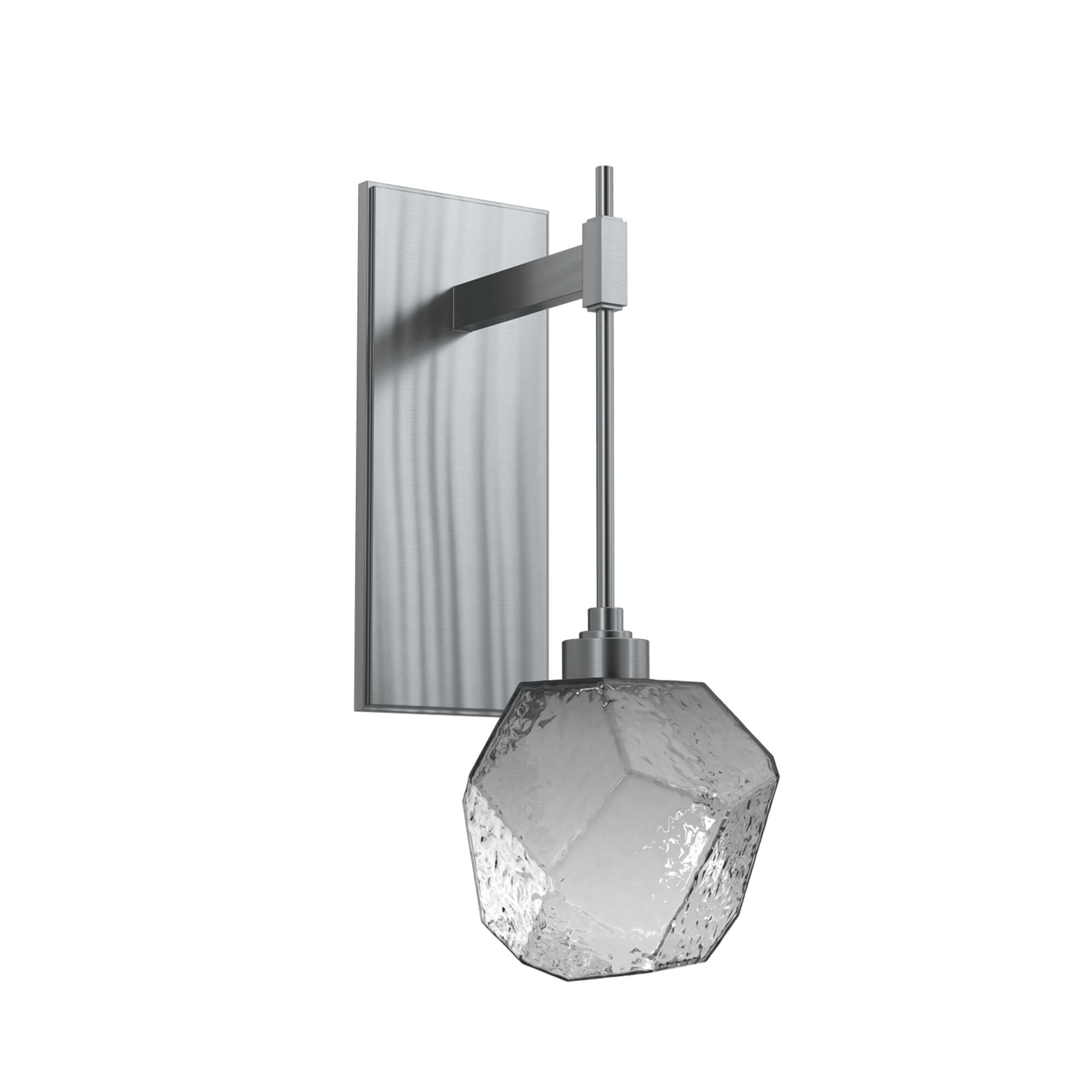 Shown in Classic Silver finish and Blown Gem Smoke glass