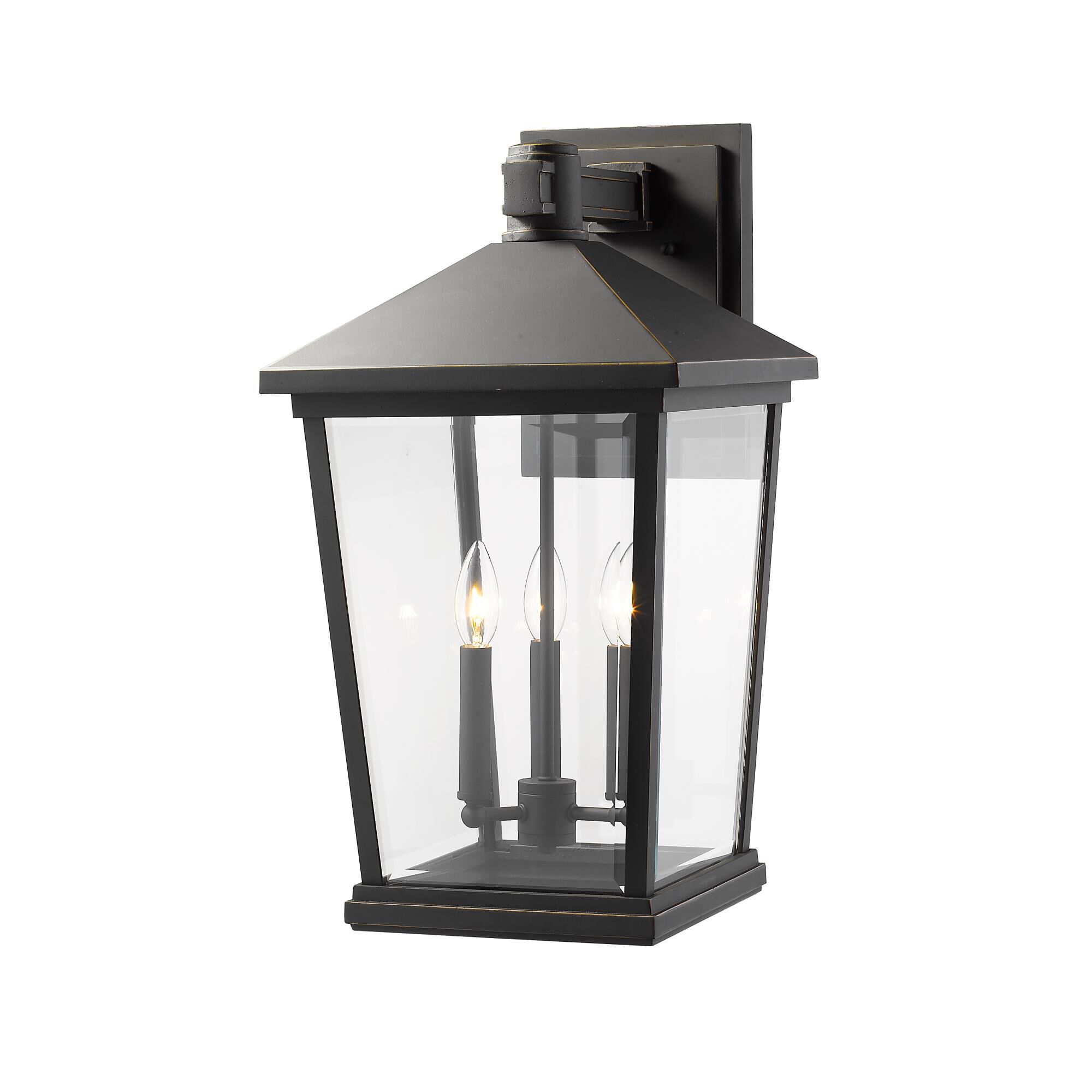 Shown in Oil Rubbed Bronze finish and Glass shade