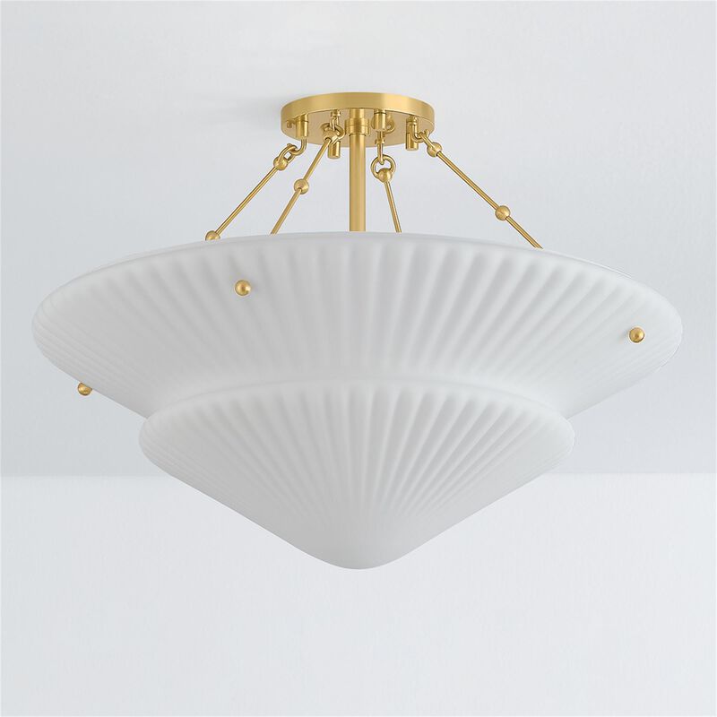 Loburn 20 Inch Semi Flush Mount by Hudson Valley Lighting