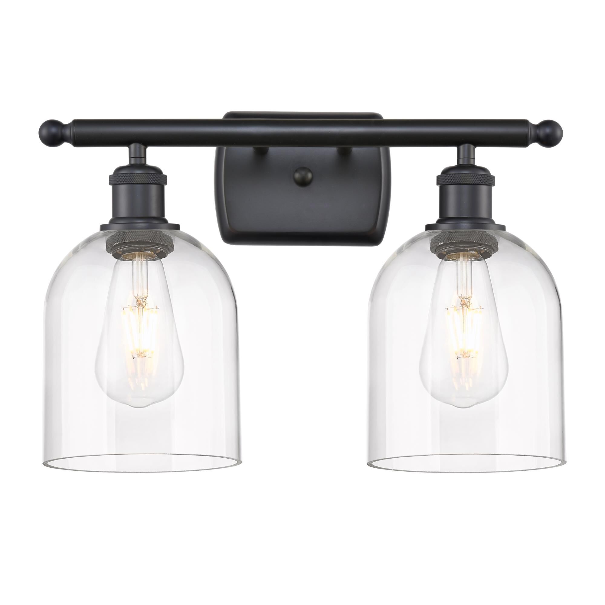 Shown in Matte Black finish and Clear glass