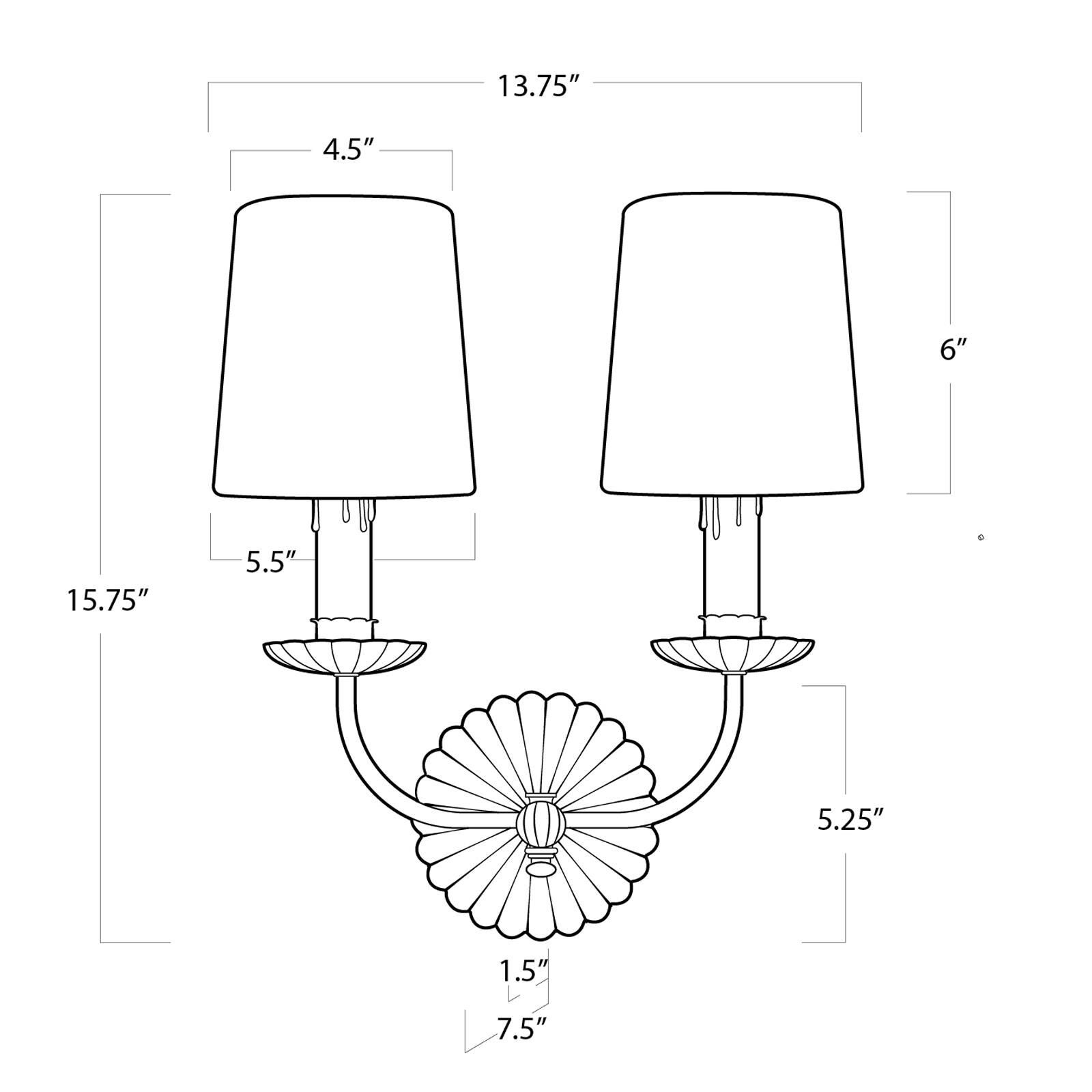 Clove 16 Inch Wall Sconce by Regina Andrew