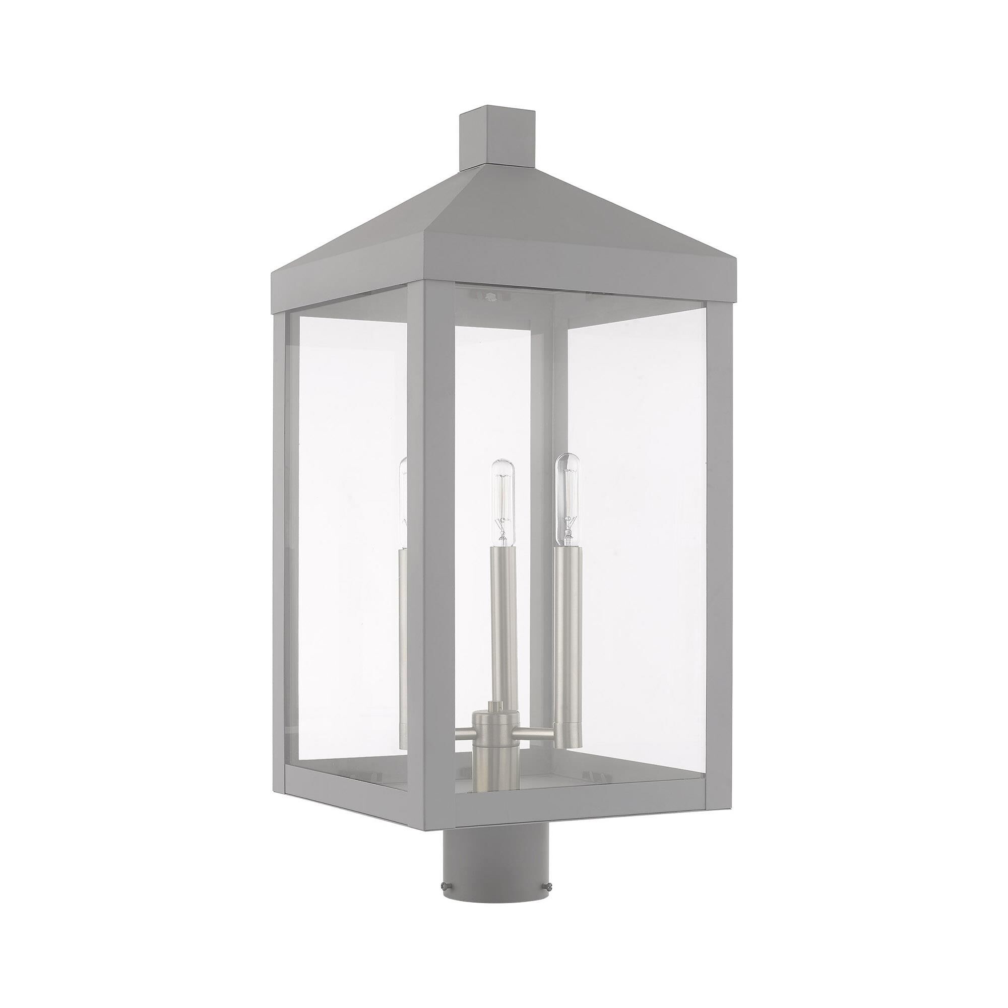 Nyack 24 Inch Tall 3 Light Outdoor Post Lamp by Livex Lighting