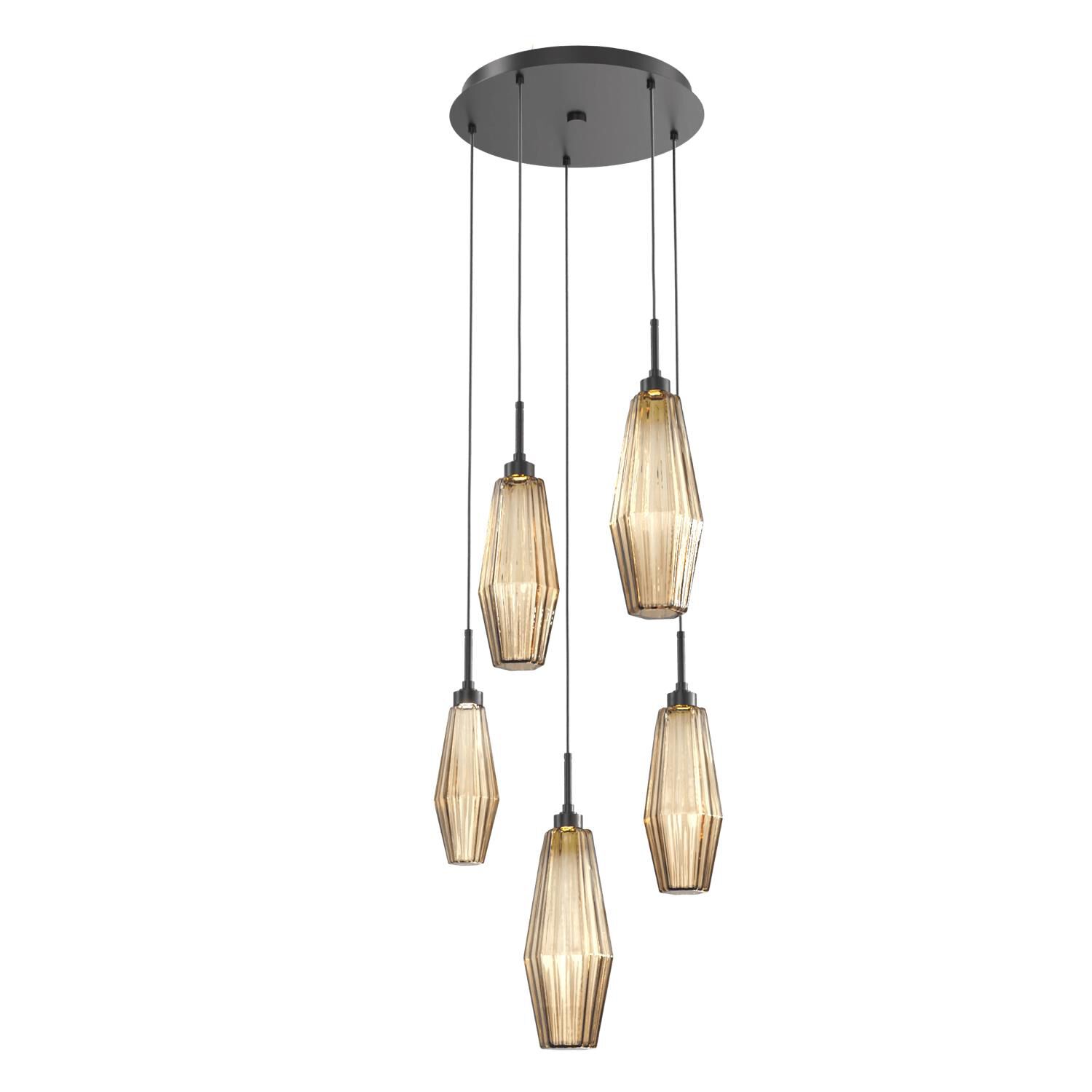 Aalto 19 Inch 5 Light LED Multi Light Pendant by Hammerton Studio