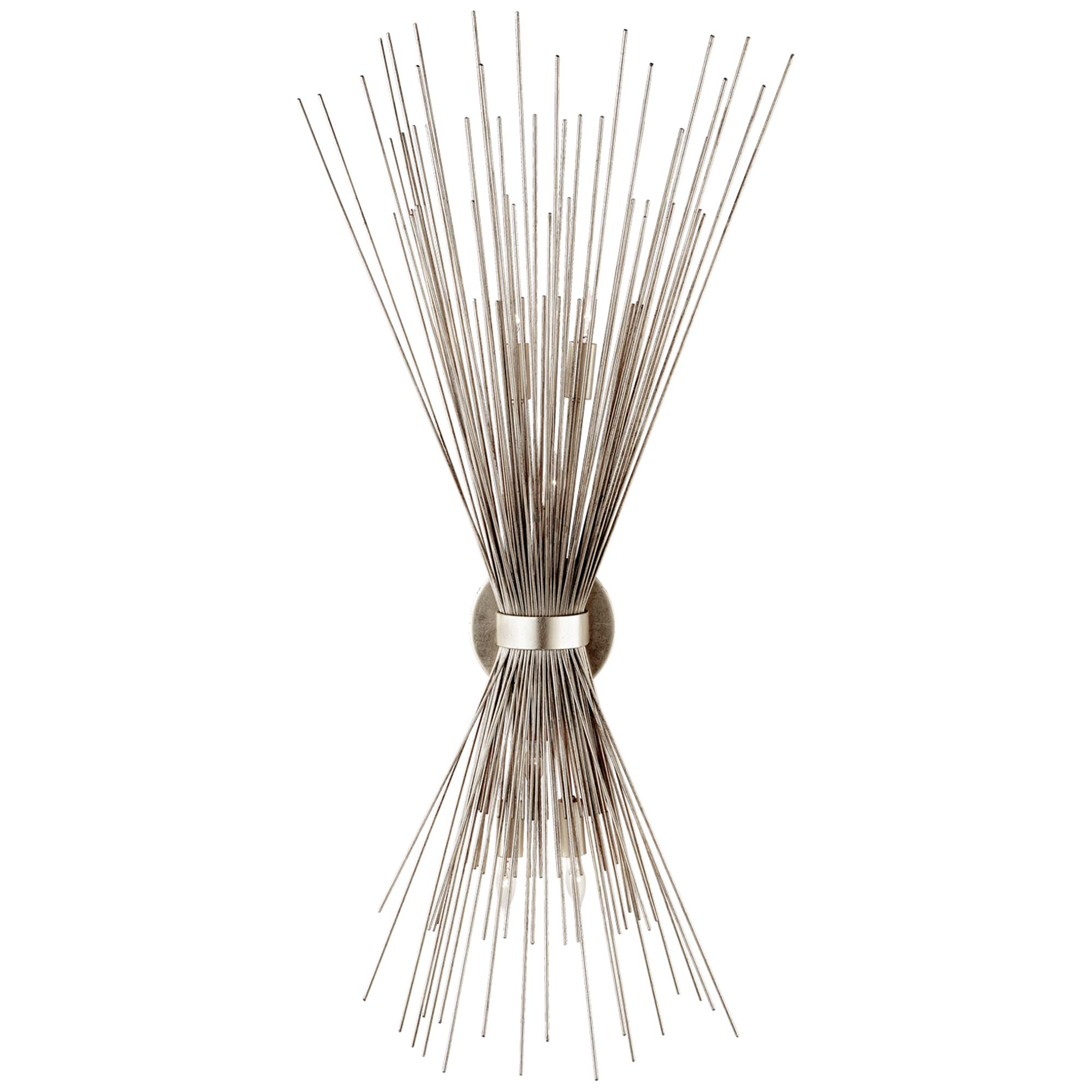Shown in Burnished Silver Leaf finish and No Glass  glass and NO Shade  shade