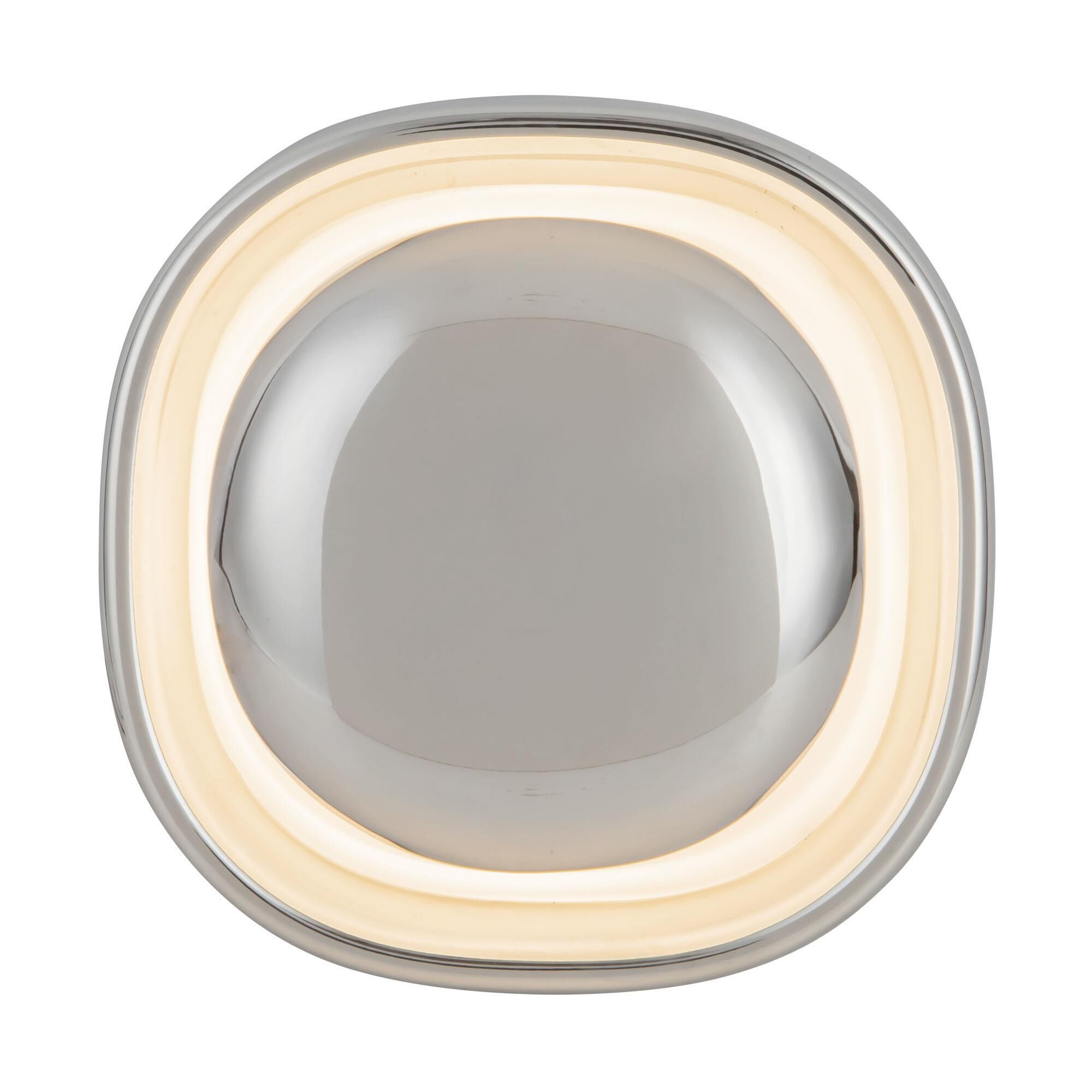 Shown in Chrome finish and Matte Opal glass