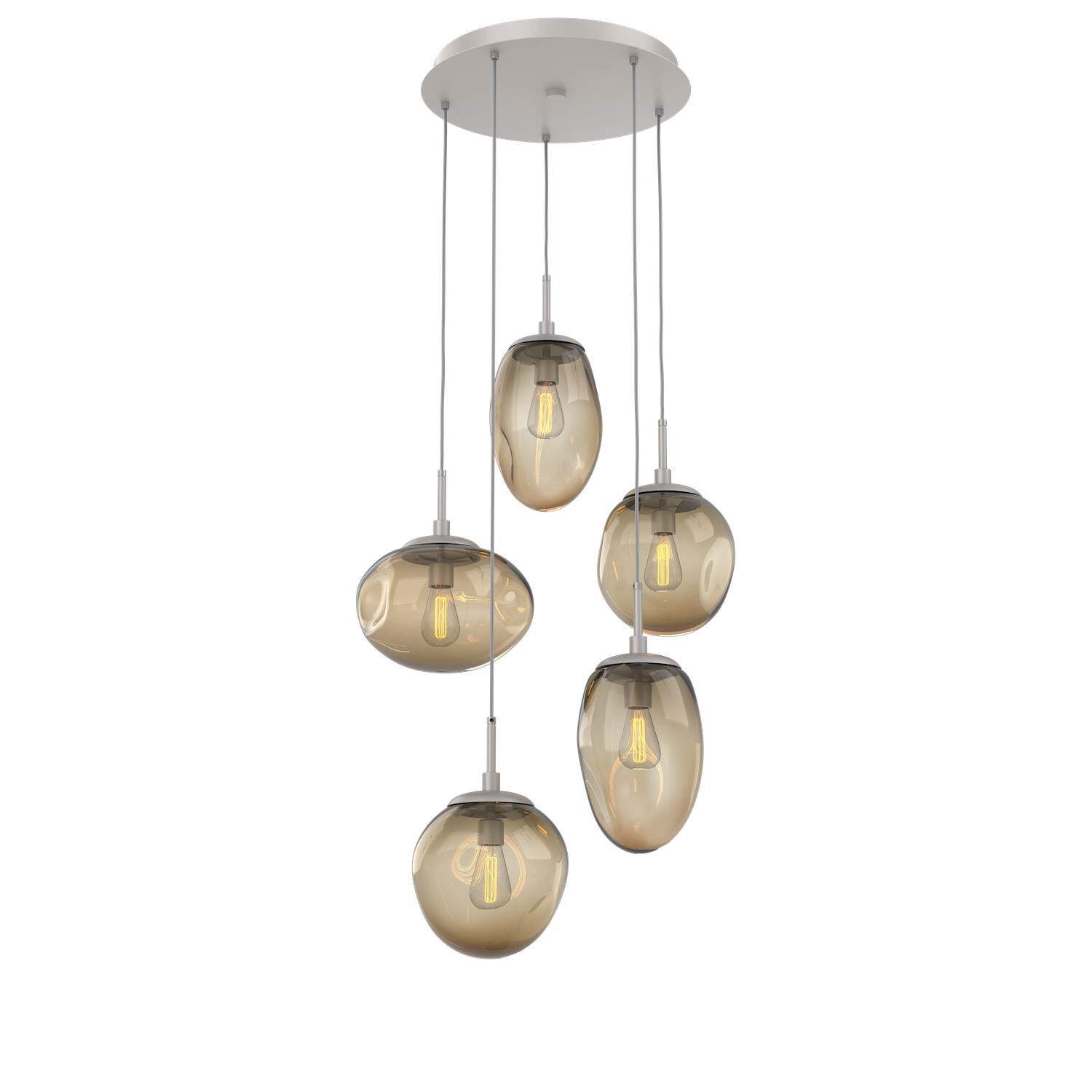 Levi Wilson Nebula 24 Inch 5 Light Multi Light Pendant by Hammerton Studio