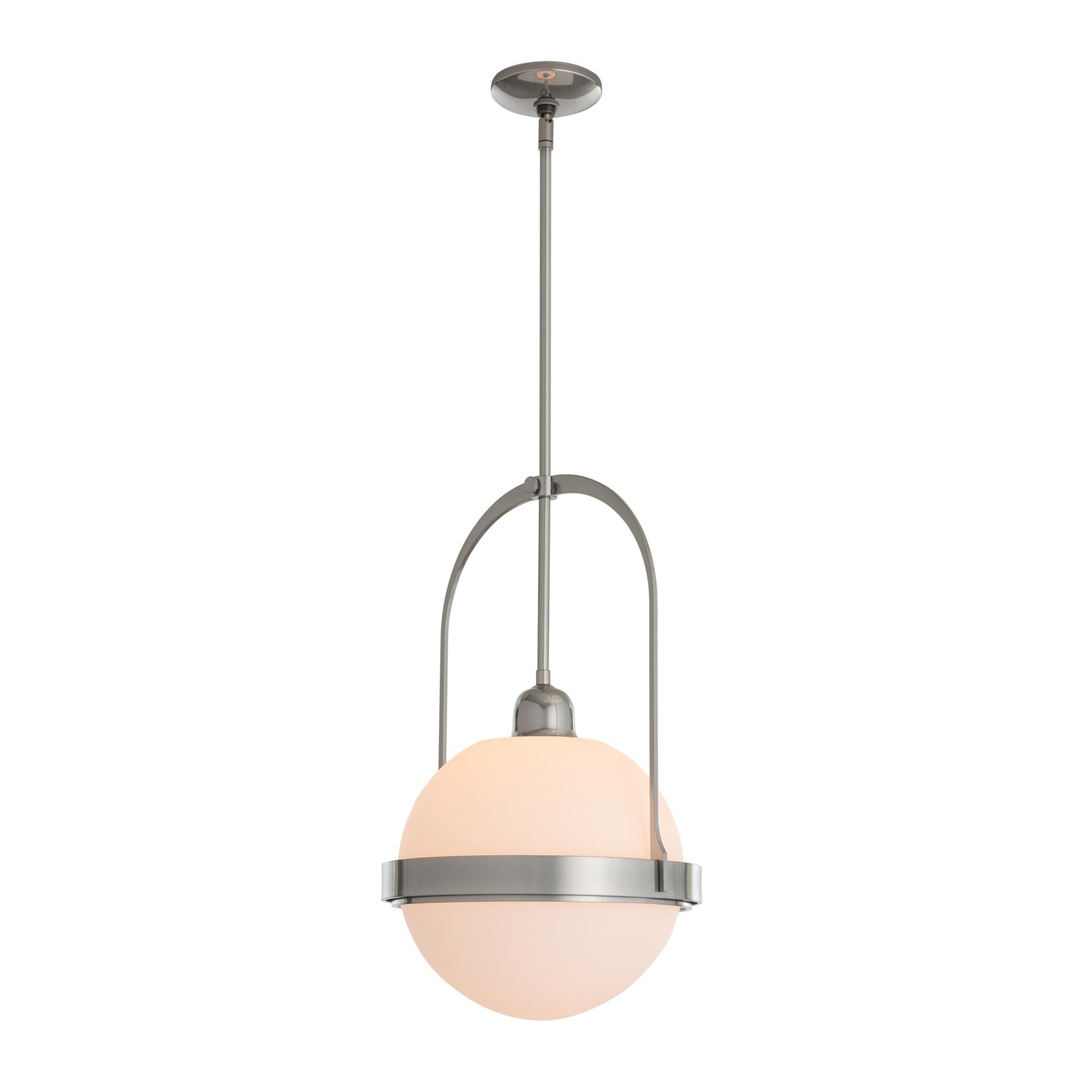 Shown in Sterling finish and Opal glass