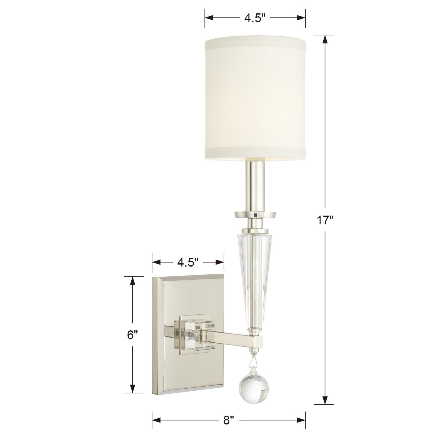 Crystorama Paxton 17 Inch Wall Sconce