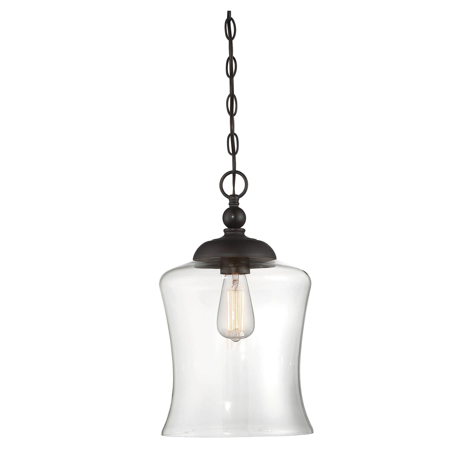 Shown in Oil Rubbed Bronze finish and Clear glass