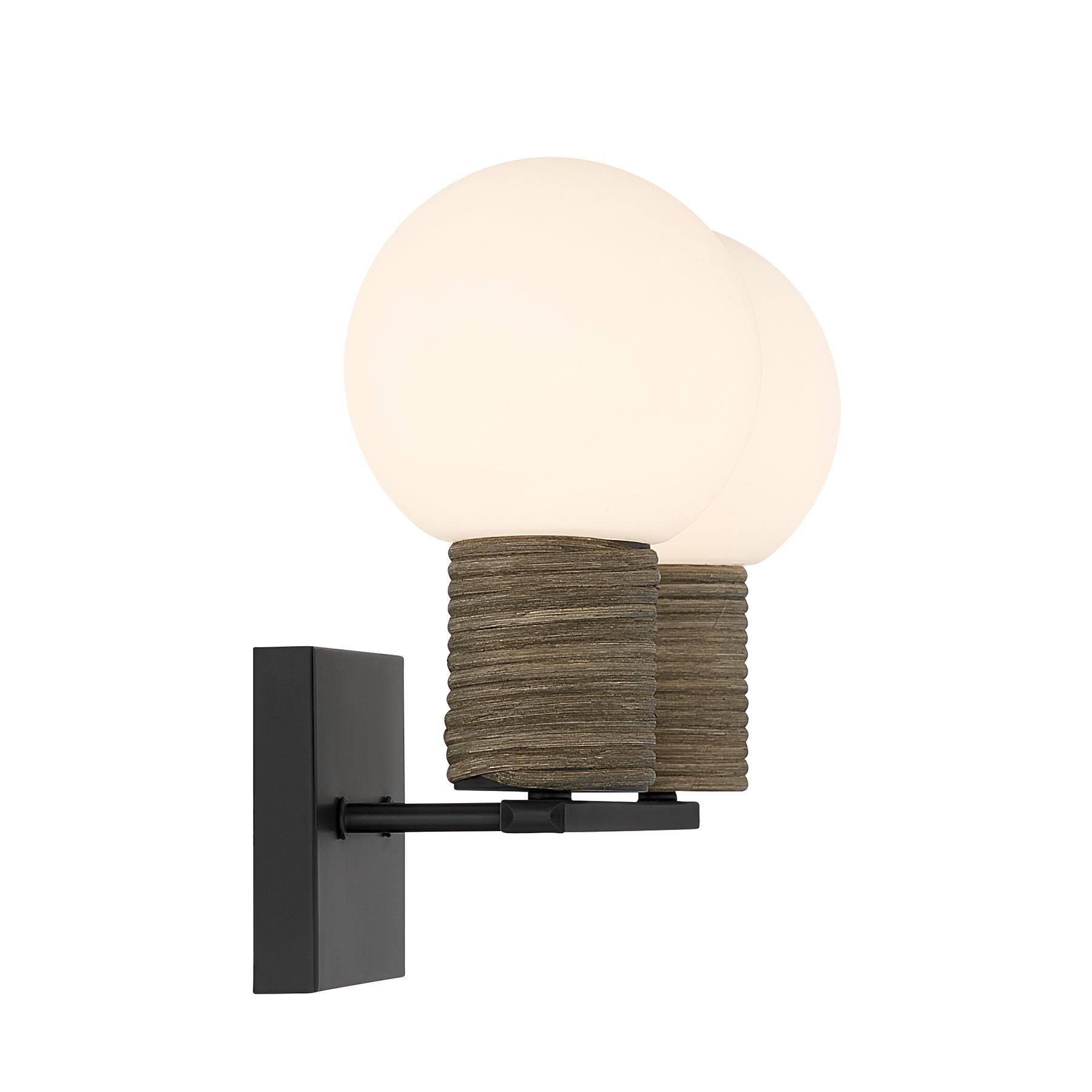 Shown in Matte Black finish and White Opal glass