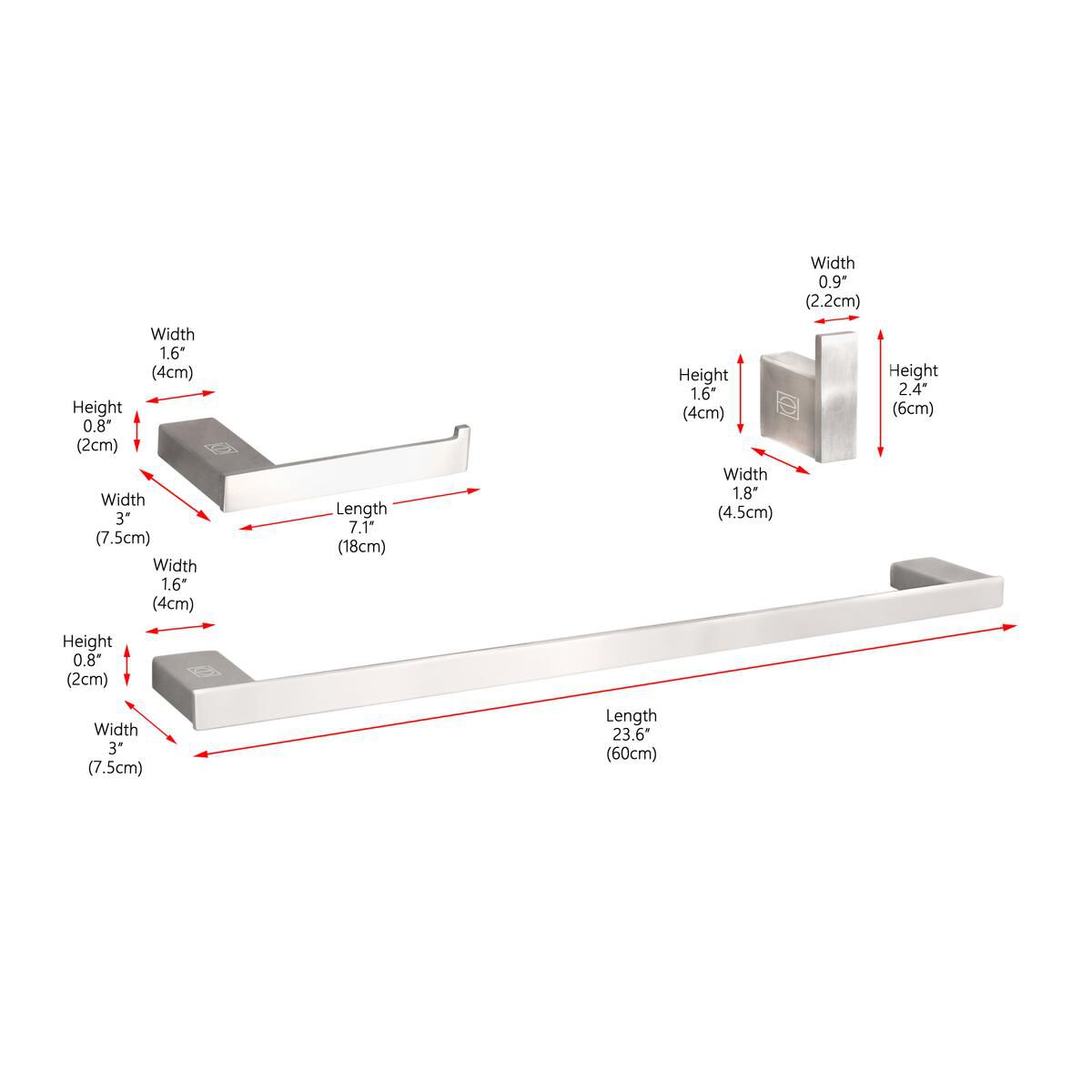 Sofia  3 Piece Towel Bar Set by Elegant Decor