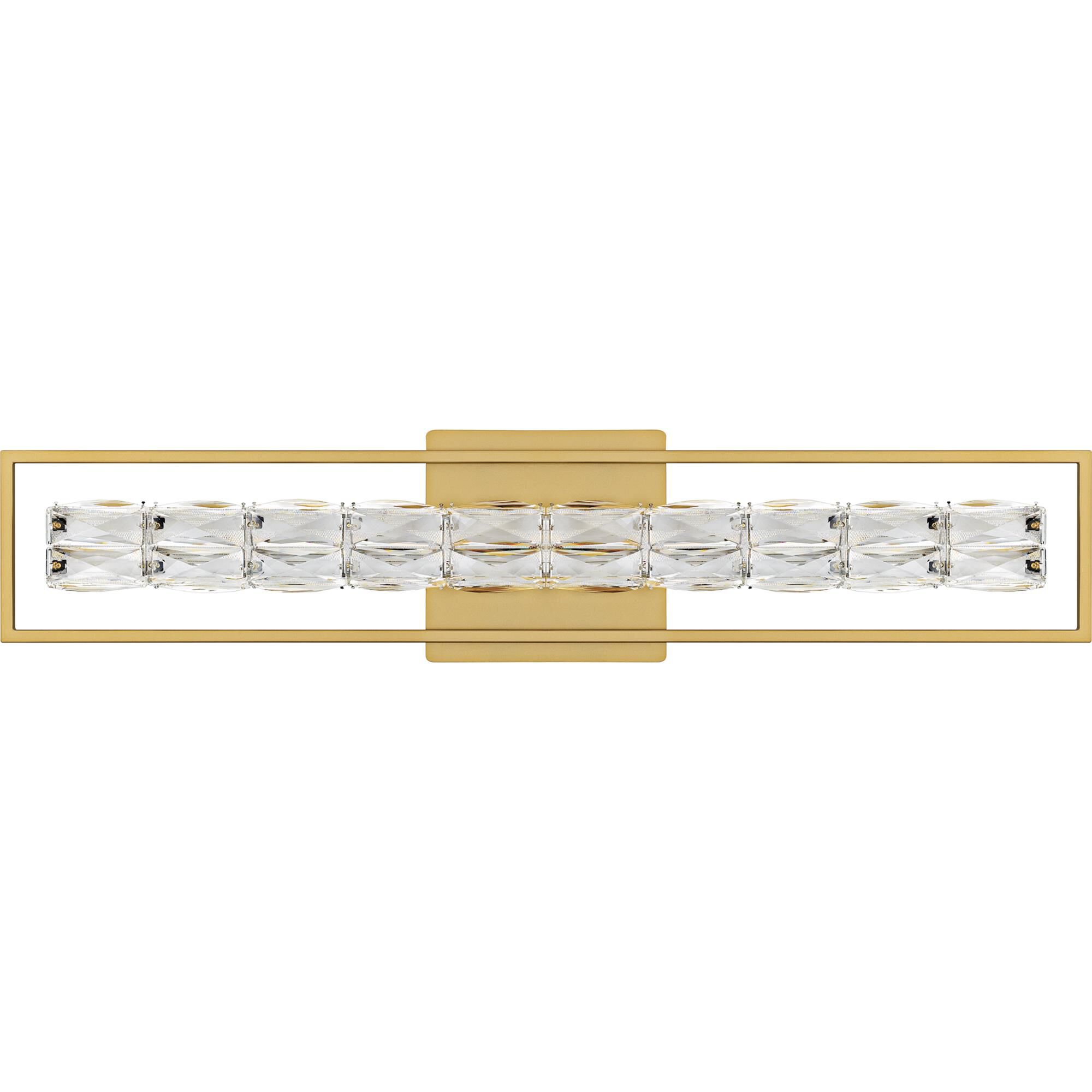 Shown in Soft Gold finish and Clear Crystal Glass shade