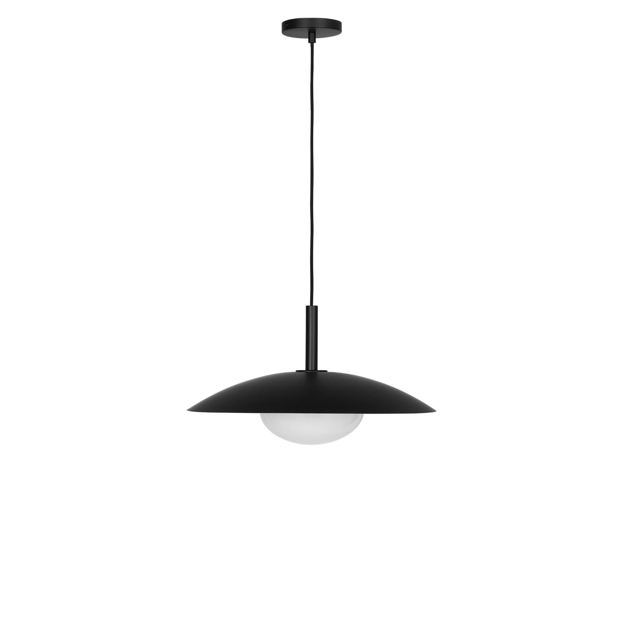 Shown in Midnight Black finish and Clear White glass