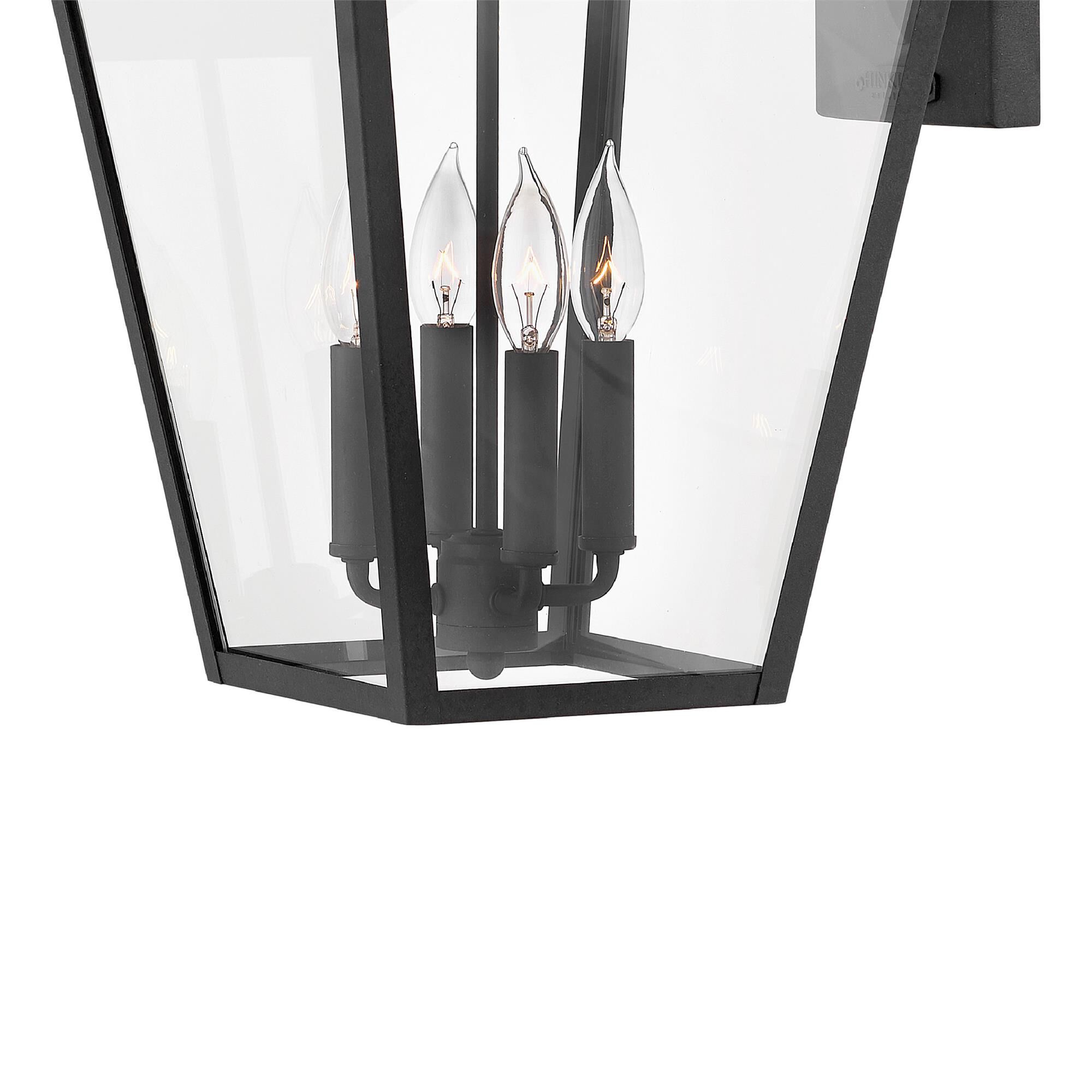 Shown in Museum Black finish and Clear glass