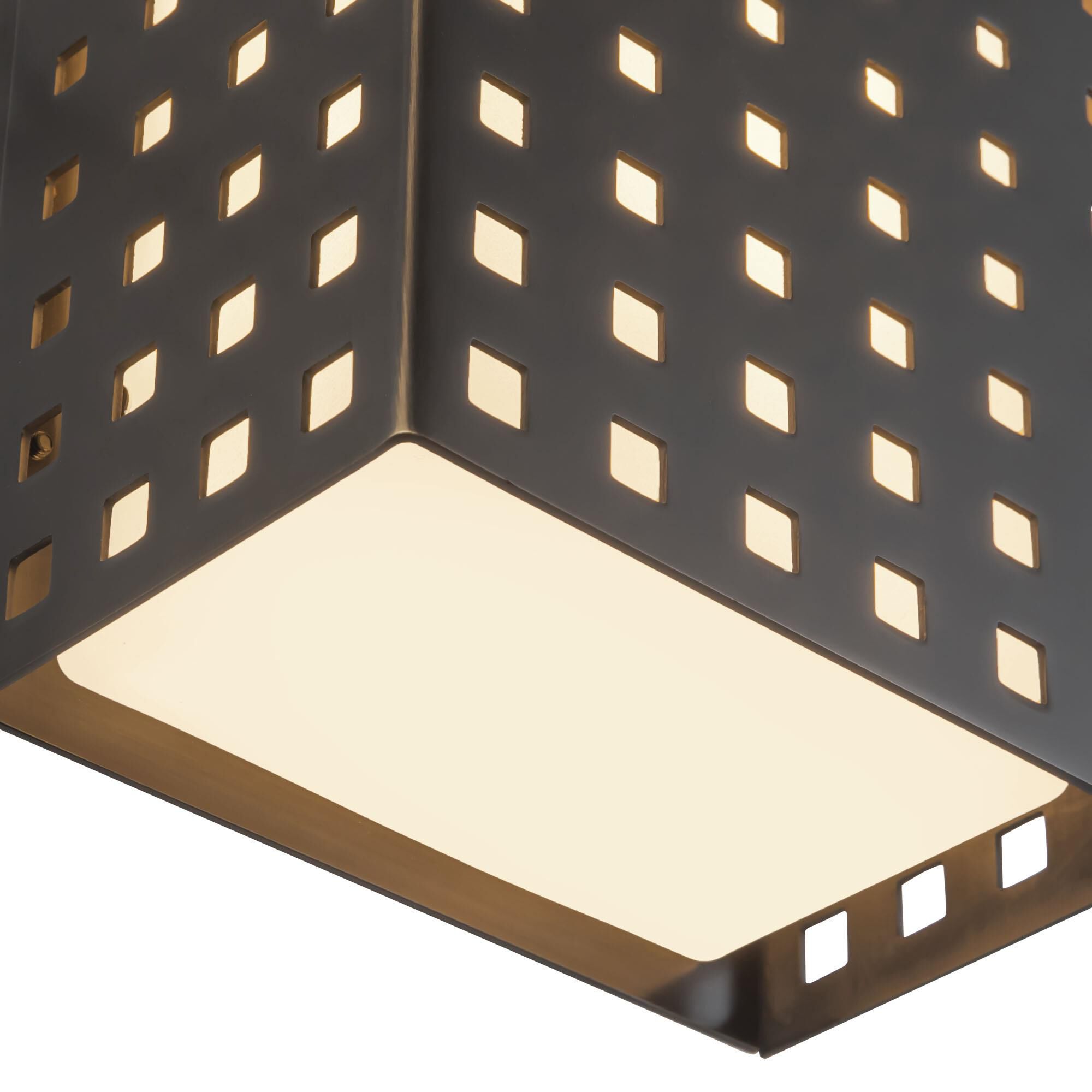 Shown in Urban Bronze finish and Clear Exterior Opal Interior glass