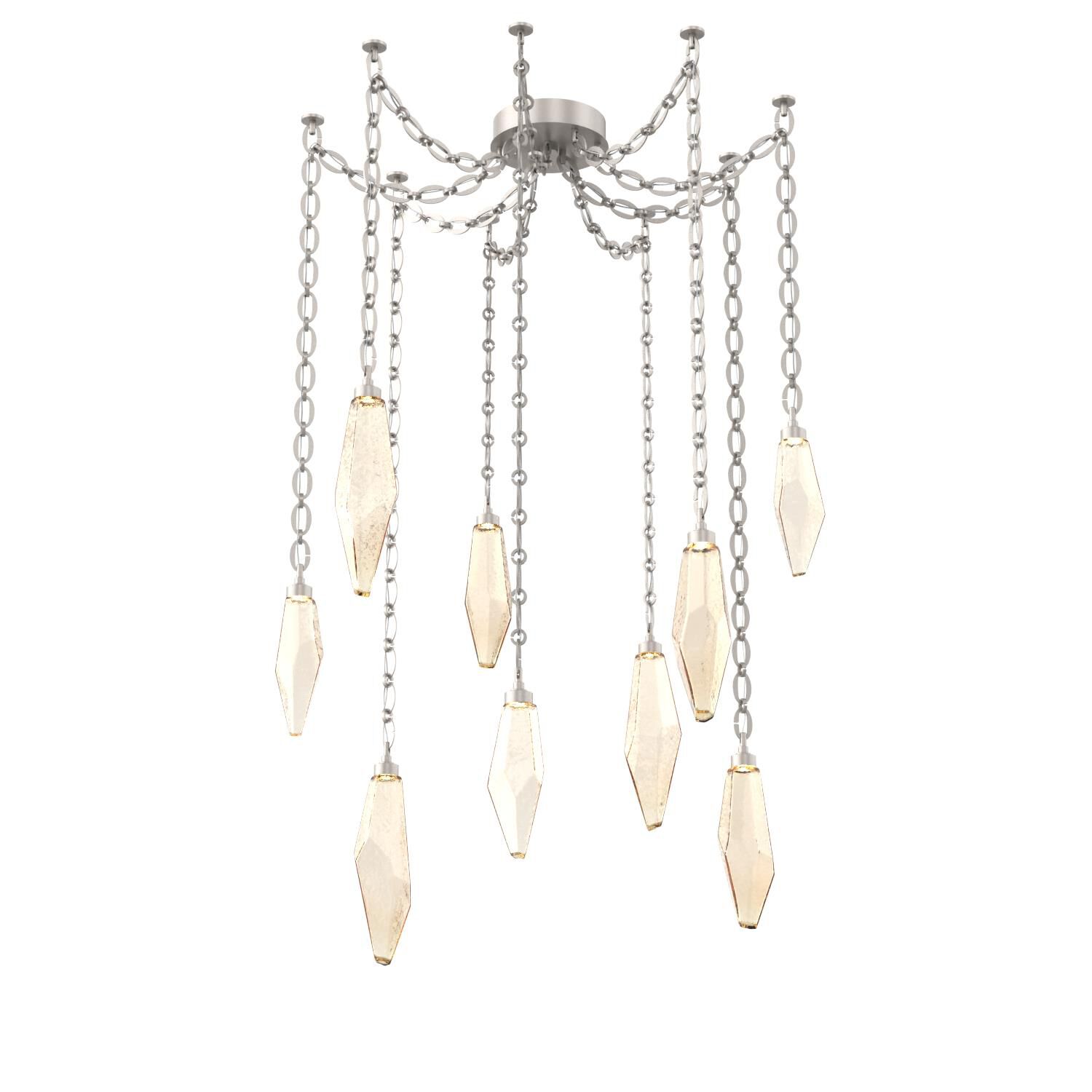 Levi Wilson Rock Crystal 14 Inch Multi Pendant Light by Hammerton Studio